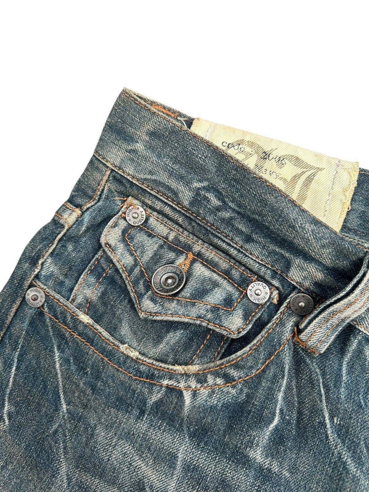 Kapital FLARE Antful Jeans Japanese Distressed Dirty Denim Jeans Size US 32 / EU 48 - 3 Thumbnail