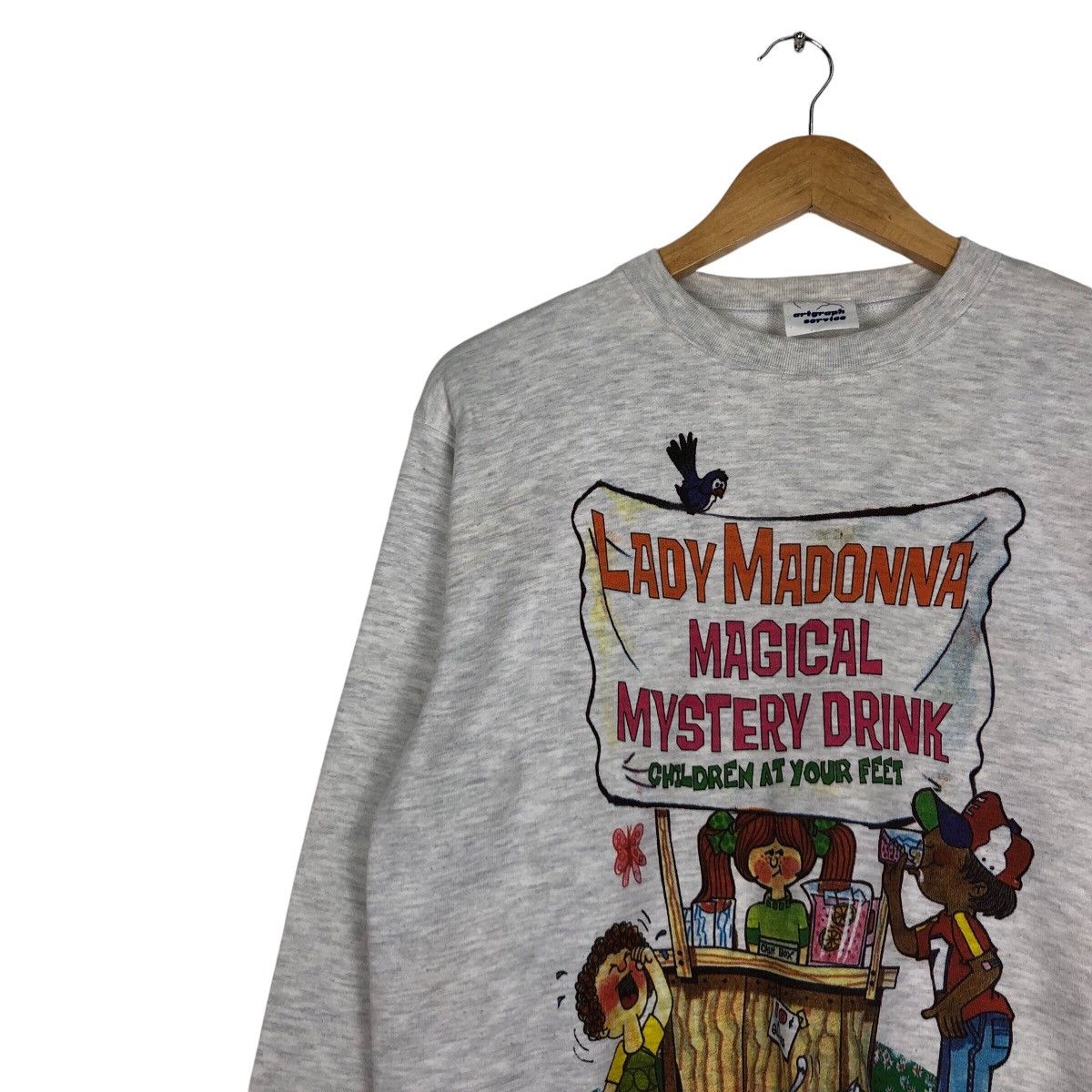 Japanese Brand × Vintage Vintage Lady Madonna Mystery Drink Sweatshirt Art Graphic Size US S / EU 44-46 / 1 - 6 Thumbnail