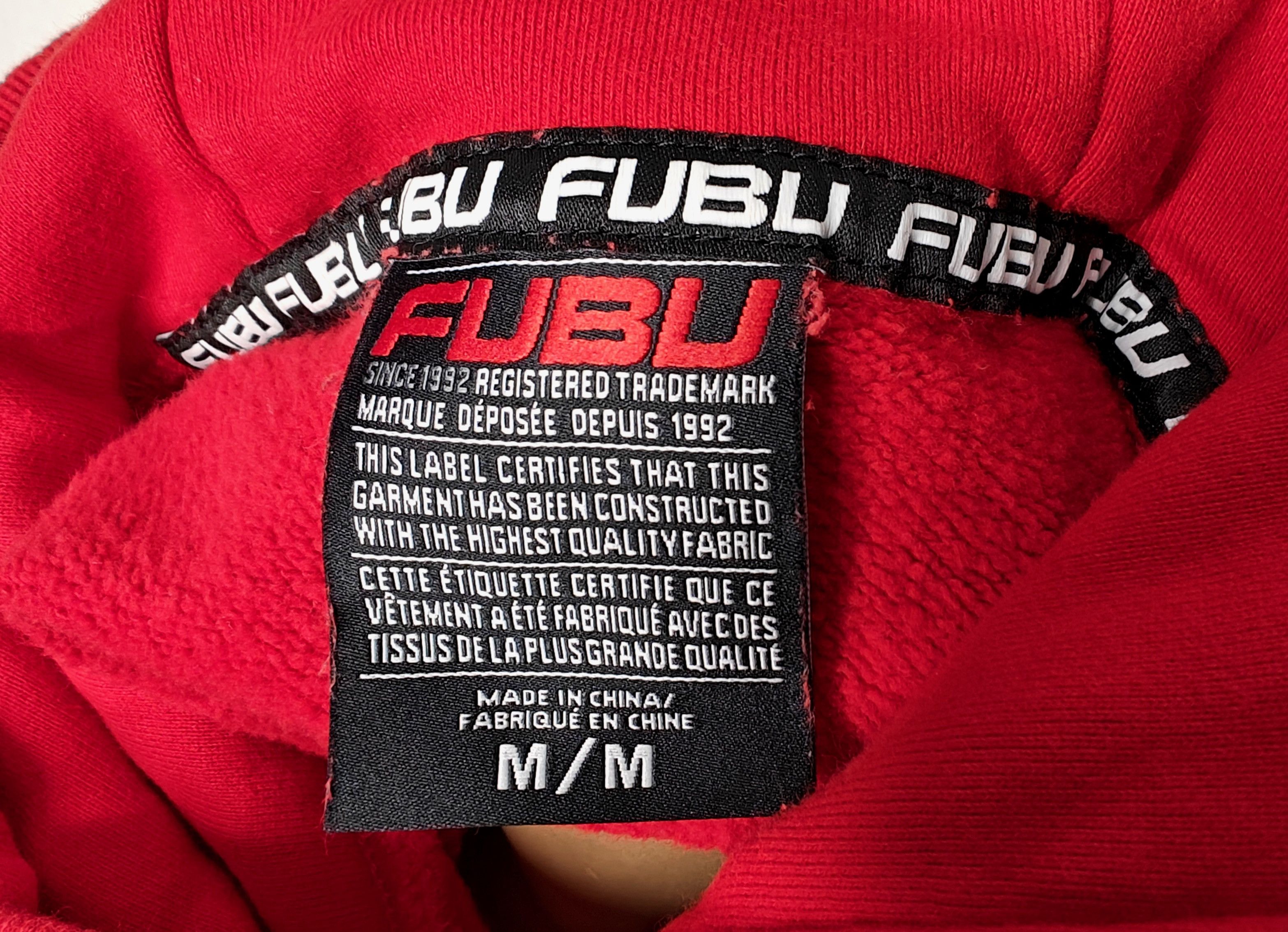 Fubu Vtg Y2K FUBU red hip-hop pullover hoodie sweatshirt Size US M / EU 48-50 / 2 - 3 Thumbnail