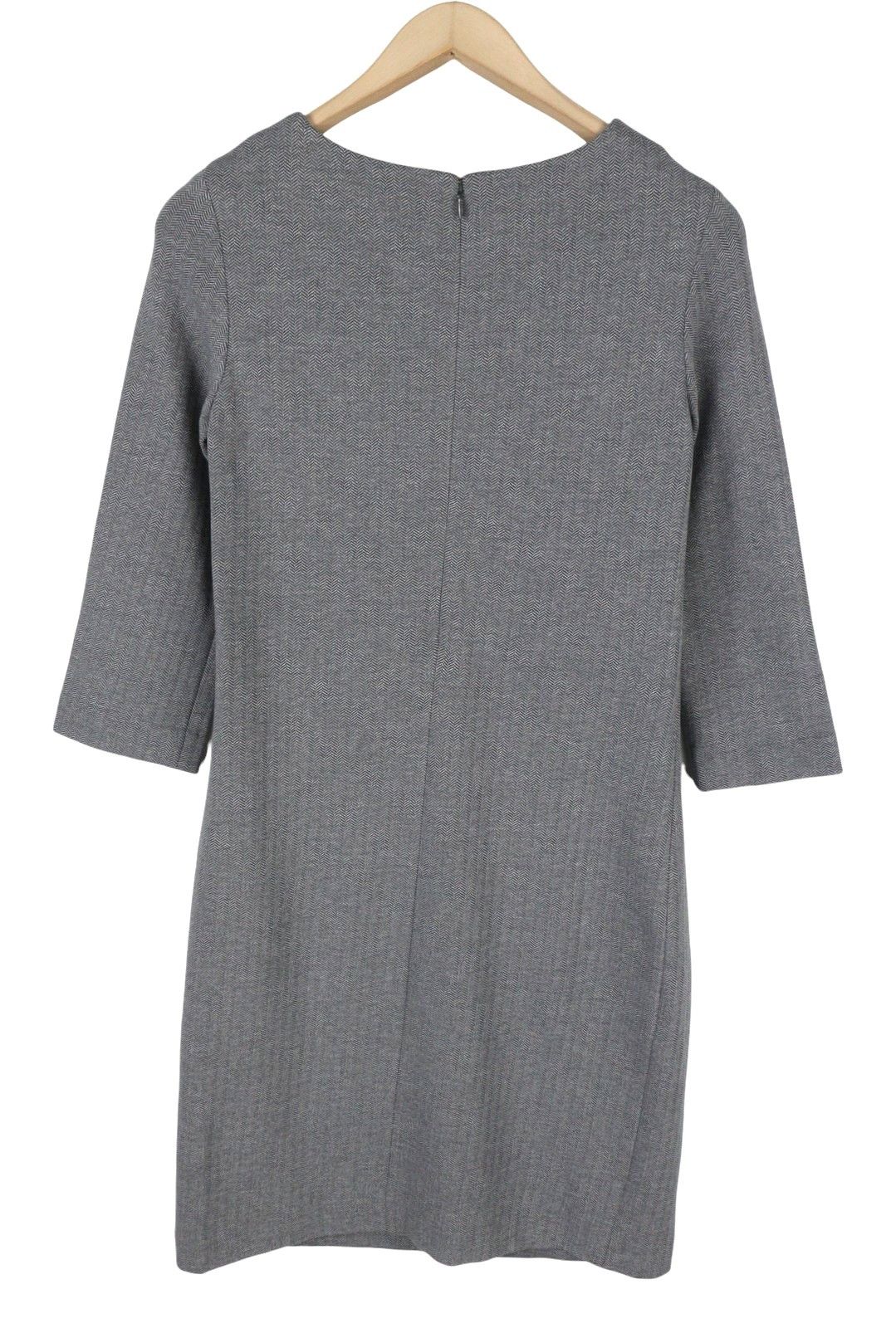 Gant HERRINGBONE SHIFT EU34 Grey Melange Dress 87723 Size XS / US 0-2 / IT 36-38 - 4 Thumbnail