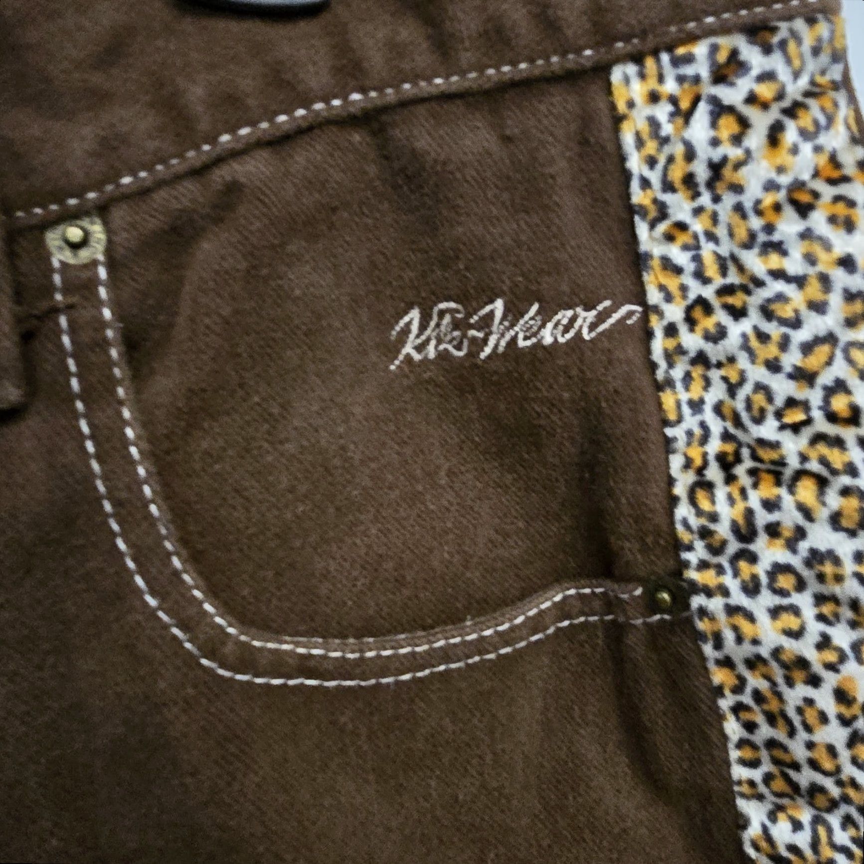 Vintage VINTAGE Kikwear Leopard Shorts Men Cargo Pattern Leopard 34 Brown Cotton Baggy 14in Hip Hop Retro Skater 1991- Y2K USA Size US 34 / EU 50 - 3 Thumbnail