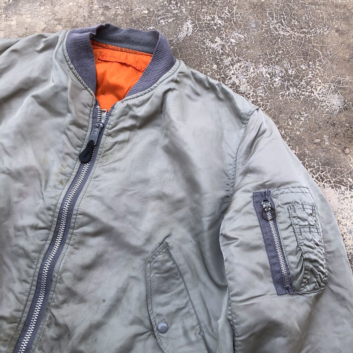 Alpha Industries × Vintage ALPHA INDUSTRIES MA-1 Flight Jacket Size US L / EU 52-54 / 3 - 5 Thumbnail