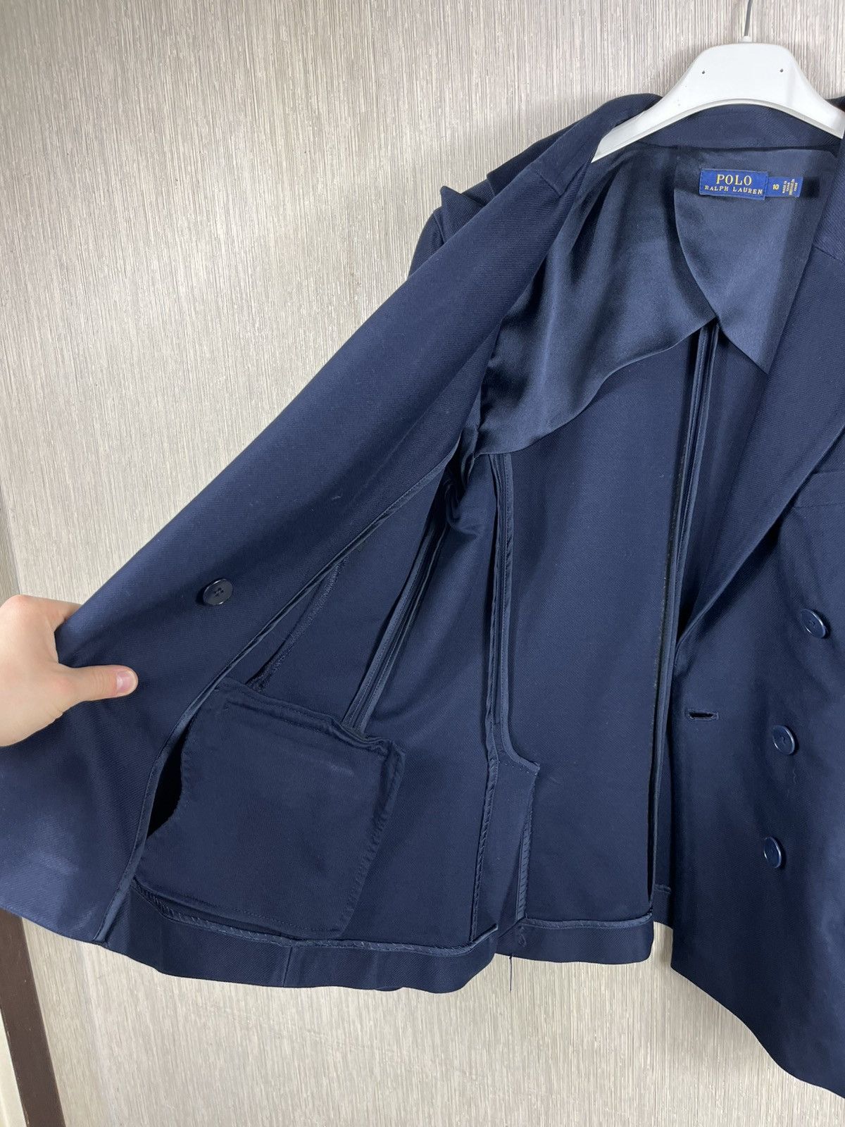 Polo Ralph Lauren × Ralph Lauren Polo Ralph Lauren cotton navy double-breasted blazer jacket Size L / US 10 / IT 46 - 14 Thumbnail