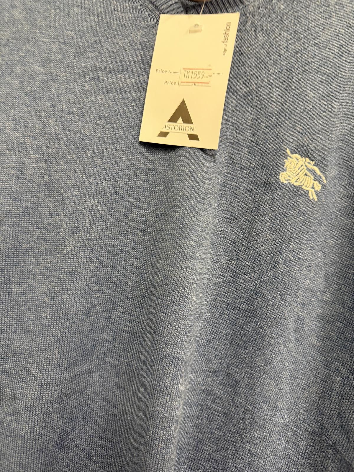 Other Burberry London Blue Sweater with Logo Embroidery - Size L Size US L / EU 52-54 / 3 - 3 Thumbnail