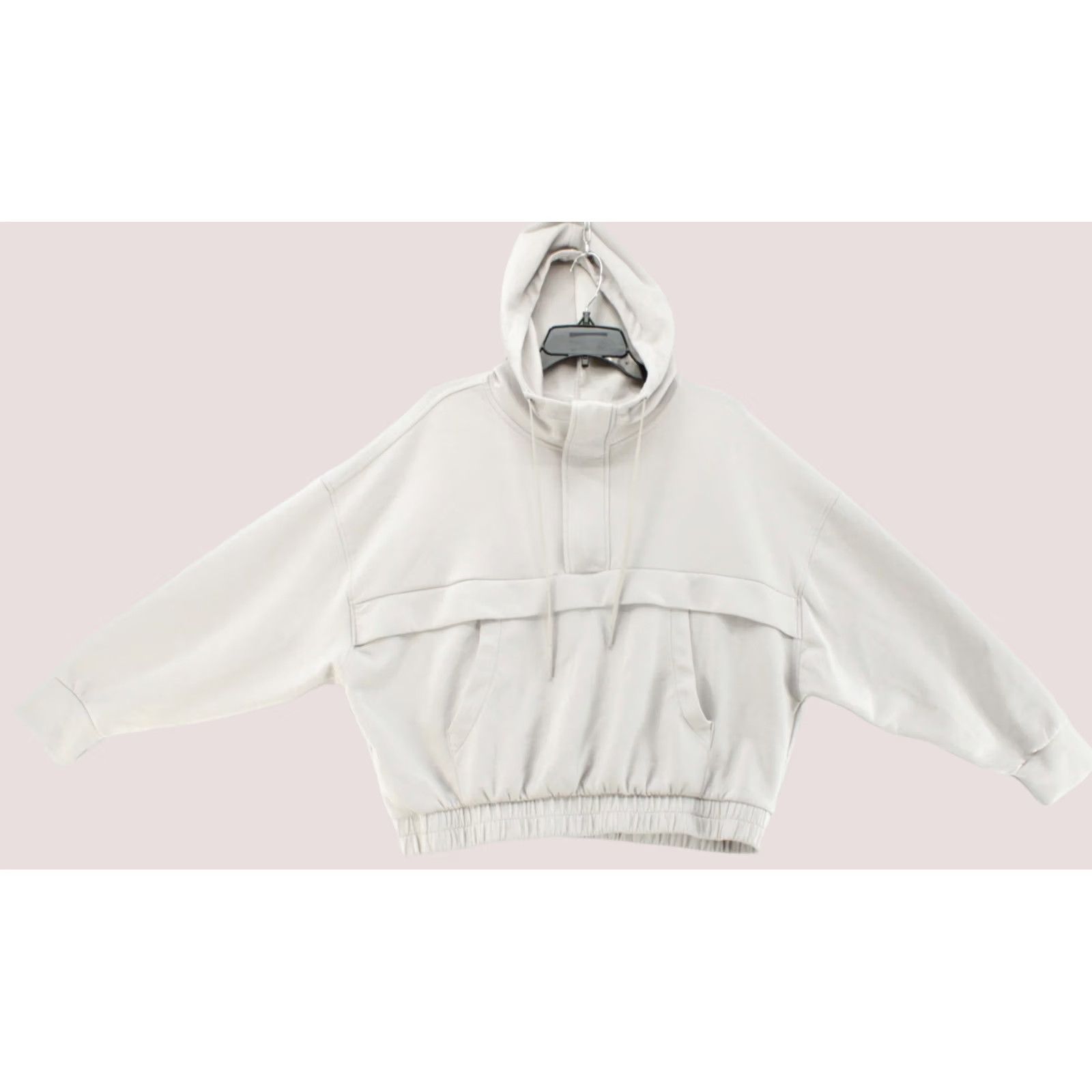 Vintage Yogalicious Scuba Venice Crop Hoodie Womens Large Gray Half Zip Athleisure GYM Hoodie - Yoga - Pockets - Regular Size L - Gray - 196069711077 Size L / US 10 / IT 46 - 1 Thumbnail