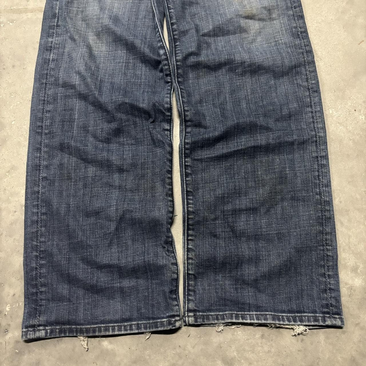 Japanese Brand × Vintage Crazy Vintage Y2K/2000s Grunge Dark Wash Streetwear Denim Jeans! Size US 34 / EU 50 - 6 Thumbnail