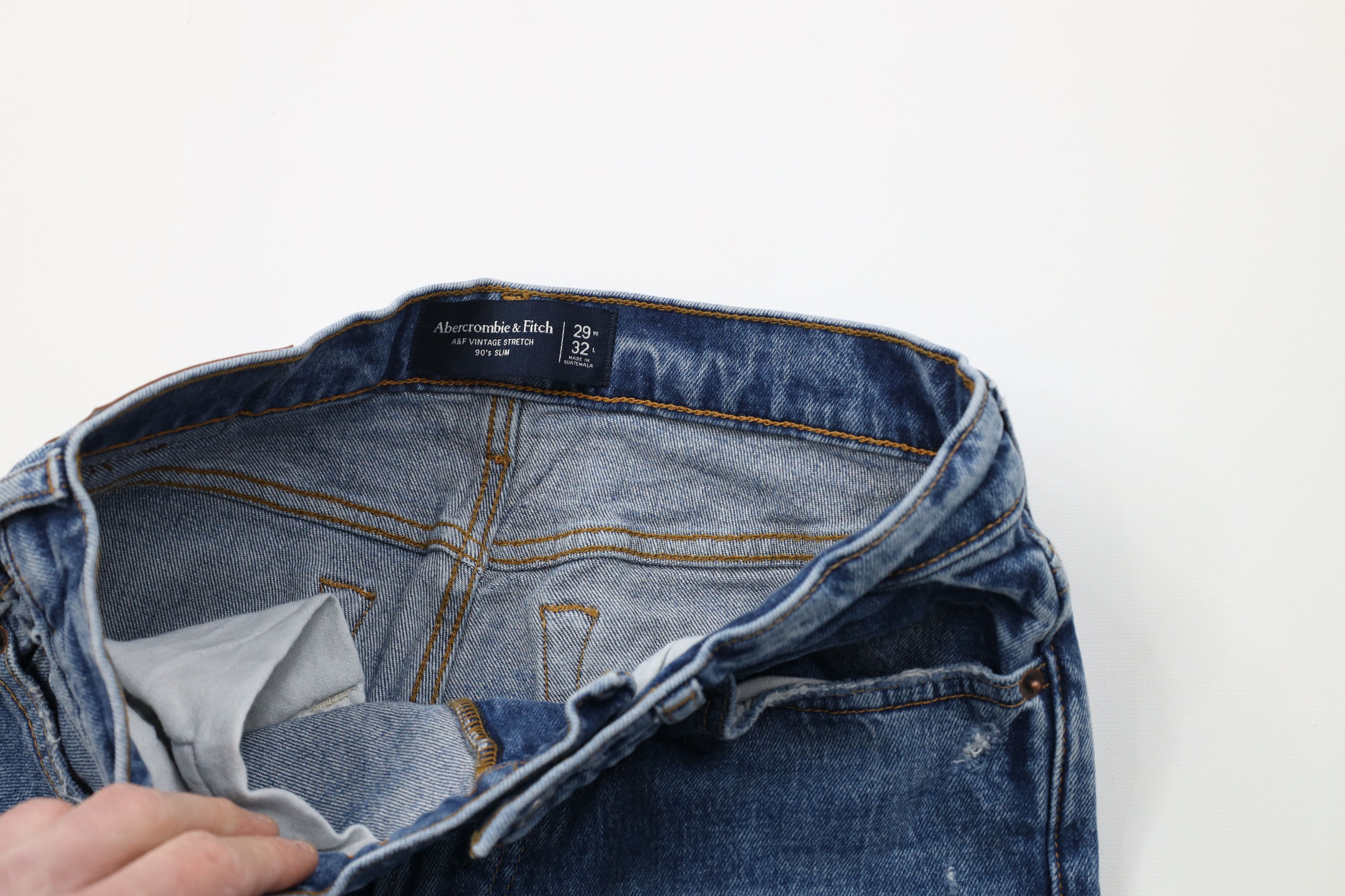 Abercrombie & Fitch Vintage Y2K Abercrombie & Fitch Slim Stretch Denim Jeans Size US 29 - 9 Thumbnail