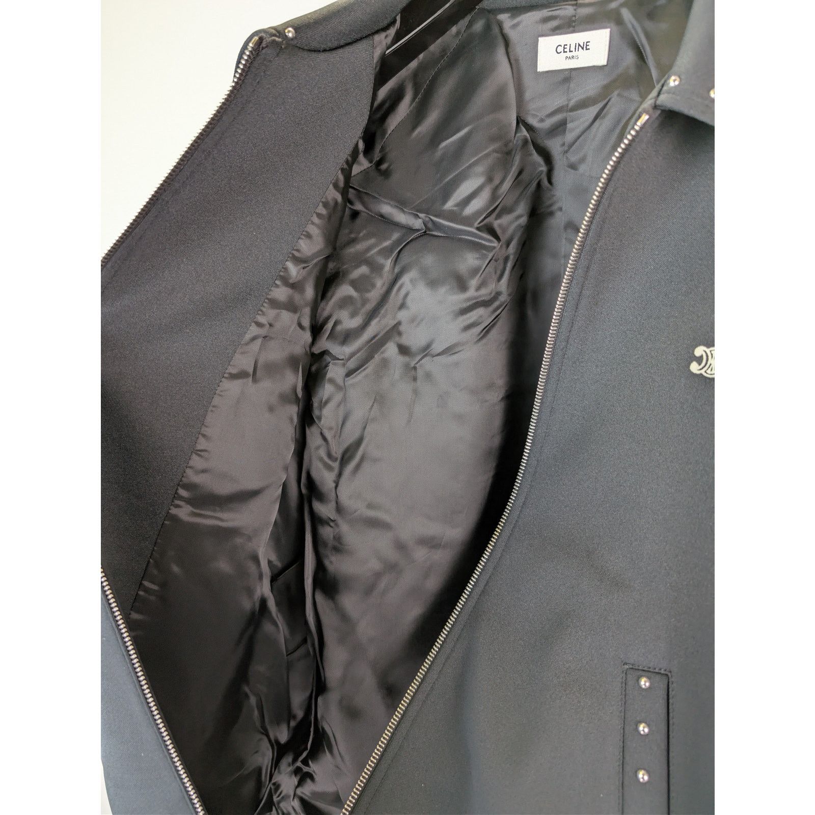 Celine o1rshd1 Relaxed Studded Jacket in Black Size US XL / EU 56 / 4 - 9 Thumbnail
