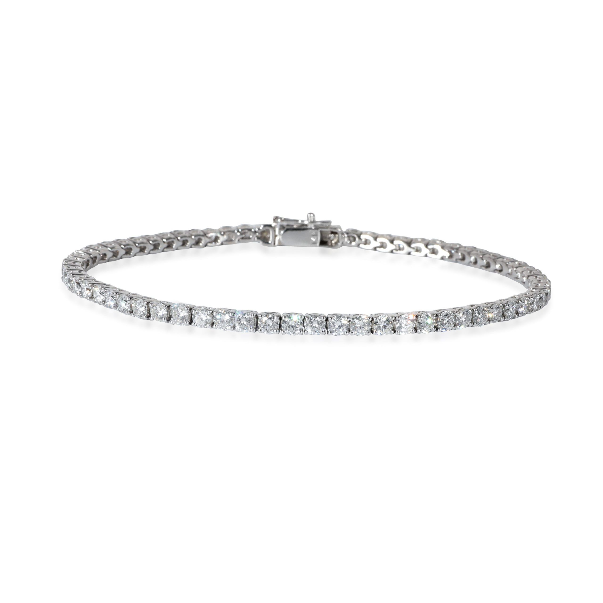 Tiffany & Co. Diamond Tennis Bracelet in 14k White Gold 4.22 CTW Size ONE SIZE - 1 Thumbnail
