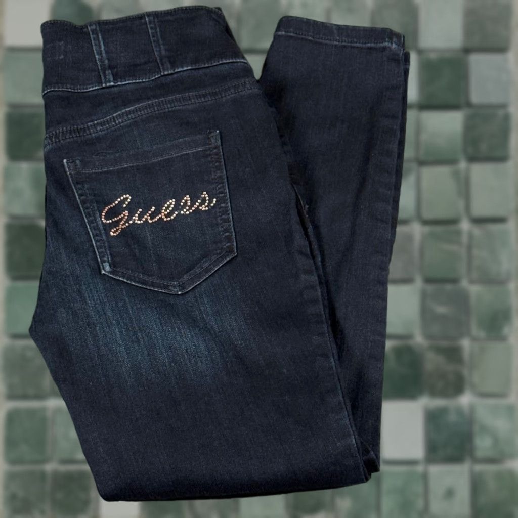 Guess GUESS Jeans Dark Wash High Waist Skinny Jeans Size 27 Womens Denim Slimming Lightweight Stretch Size 27" / US 4 / IT 40 - 1 Thumbnail