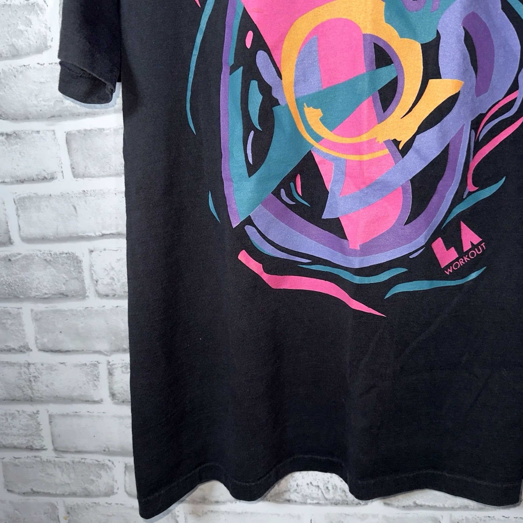 Anvil VINTAGE Anvil LA Workout Graphic Tee Black Adult XL USA Mens Size US XL / EU 56 / 4 - 3 Thumbnail
