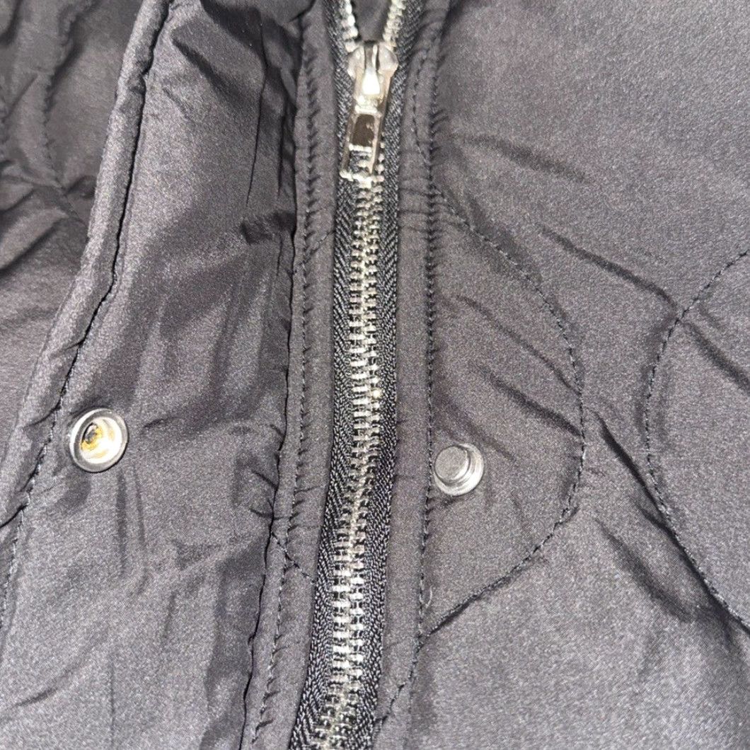 Vintage Black Vest Women M Oversized High Neck Zip Snap Puffer Fashion / Mid-Length Jacket Coat Style Sleeveless Unbranded Men? Size M / US 6-8 / IT 42-44 - 5 Thumbnail