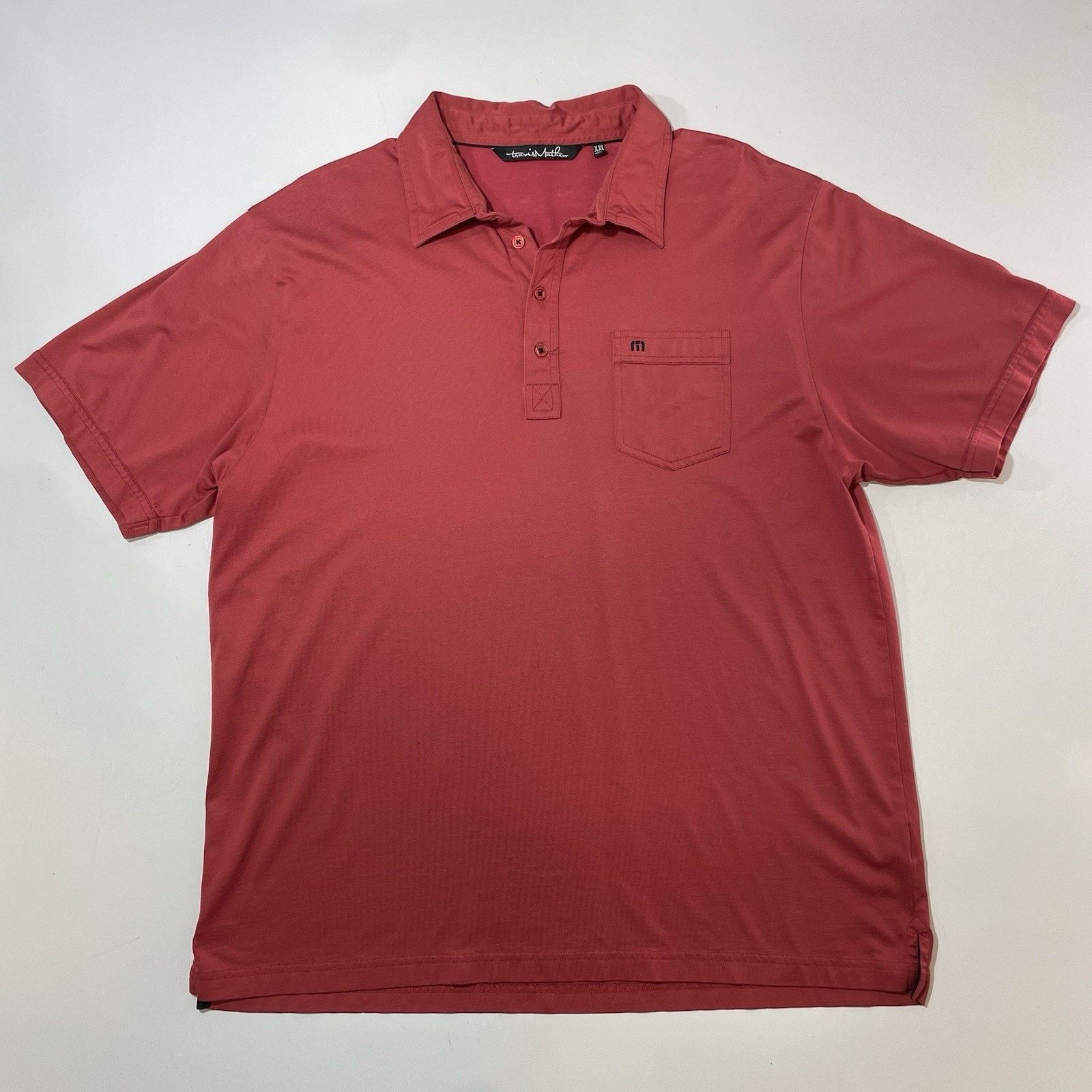 TravisMathew Travis Mathew Golf Polo Shirt Men’s XXL 2XL Red Logo Size US XXL / EU 58 / 5 - 1 Thumbnail