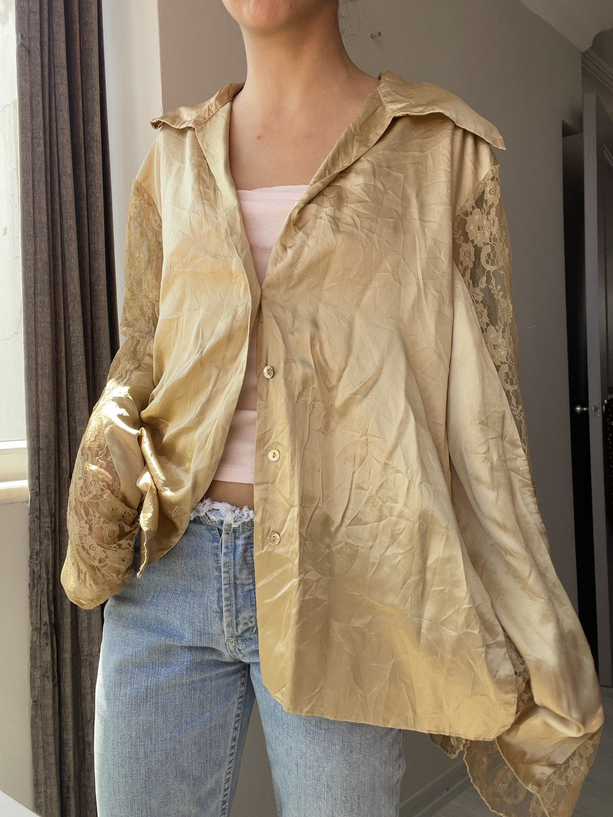 Vintage Derhy silk shirt Size L / US 10 / IT 46 - 3 Thumbnail
