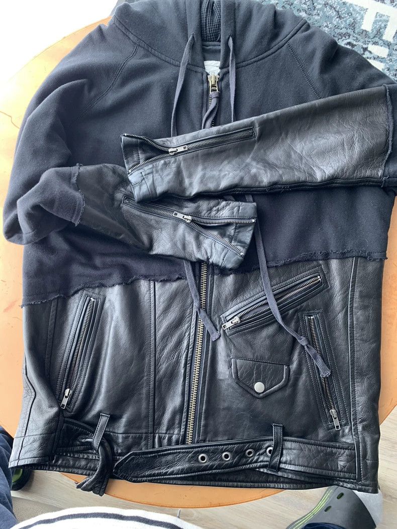 Greg Lauren greg lauren Patchwork leather hoodie 2504-Nextarrow Size US S / EU 44-46 / 1 - 9 Thumbnail