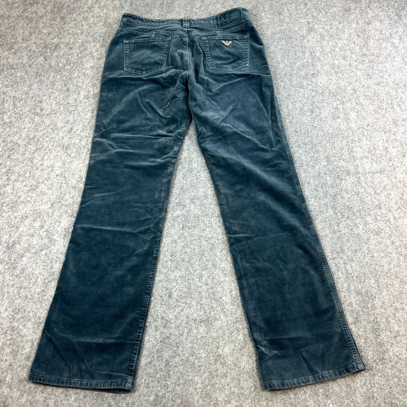 Vintage Armani Jeans Jeans Moleskin Velour Straight 31 30 UK 10 Blue Vintage GA Womens Regular Stretch Pants Size 32" / US 10 / IT 46 - 2 Thumbnail