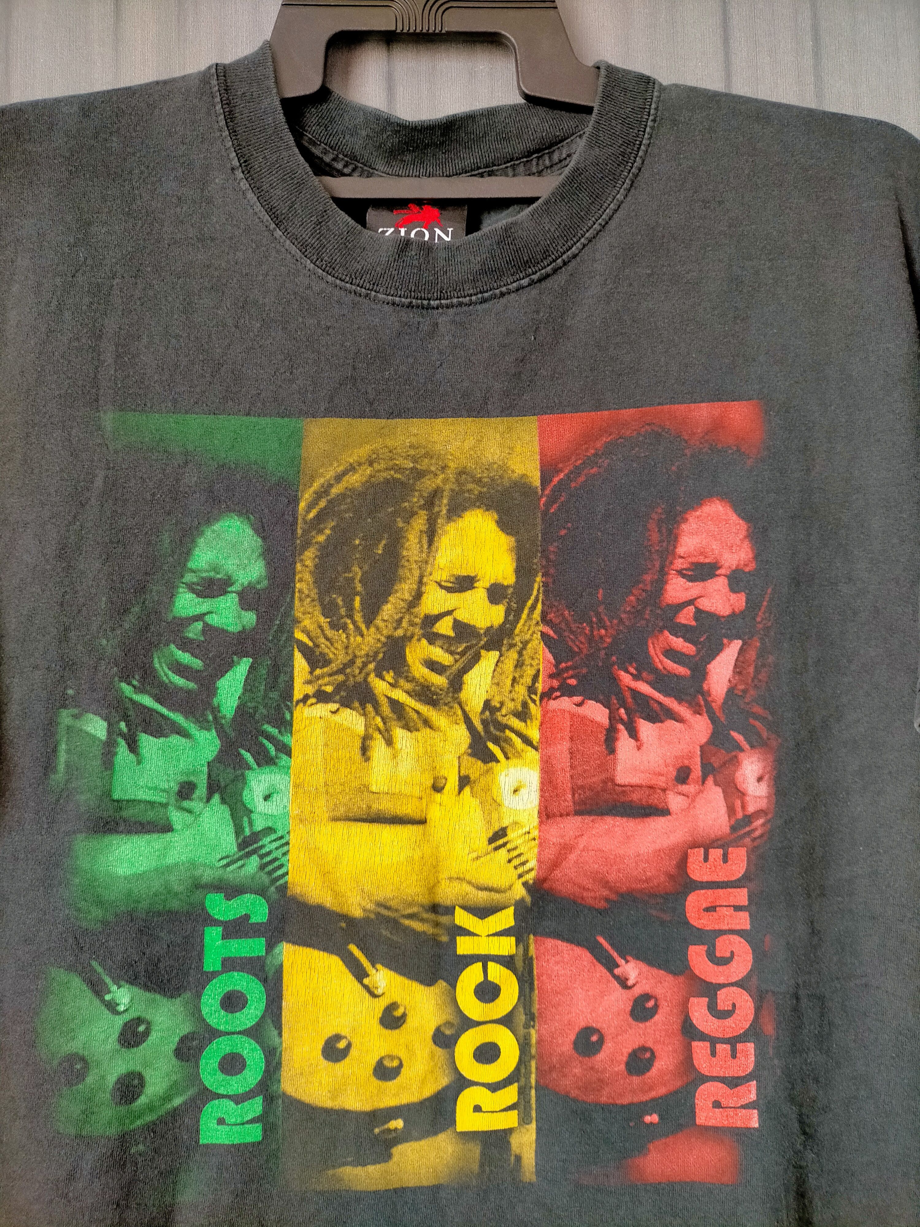 Bob Marley Vintage Bob Marley Roots Rock Reggae Black tee Size US XL / EU 56 / 4 - 4 Thumbnail