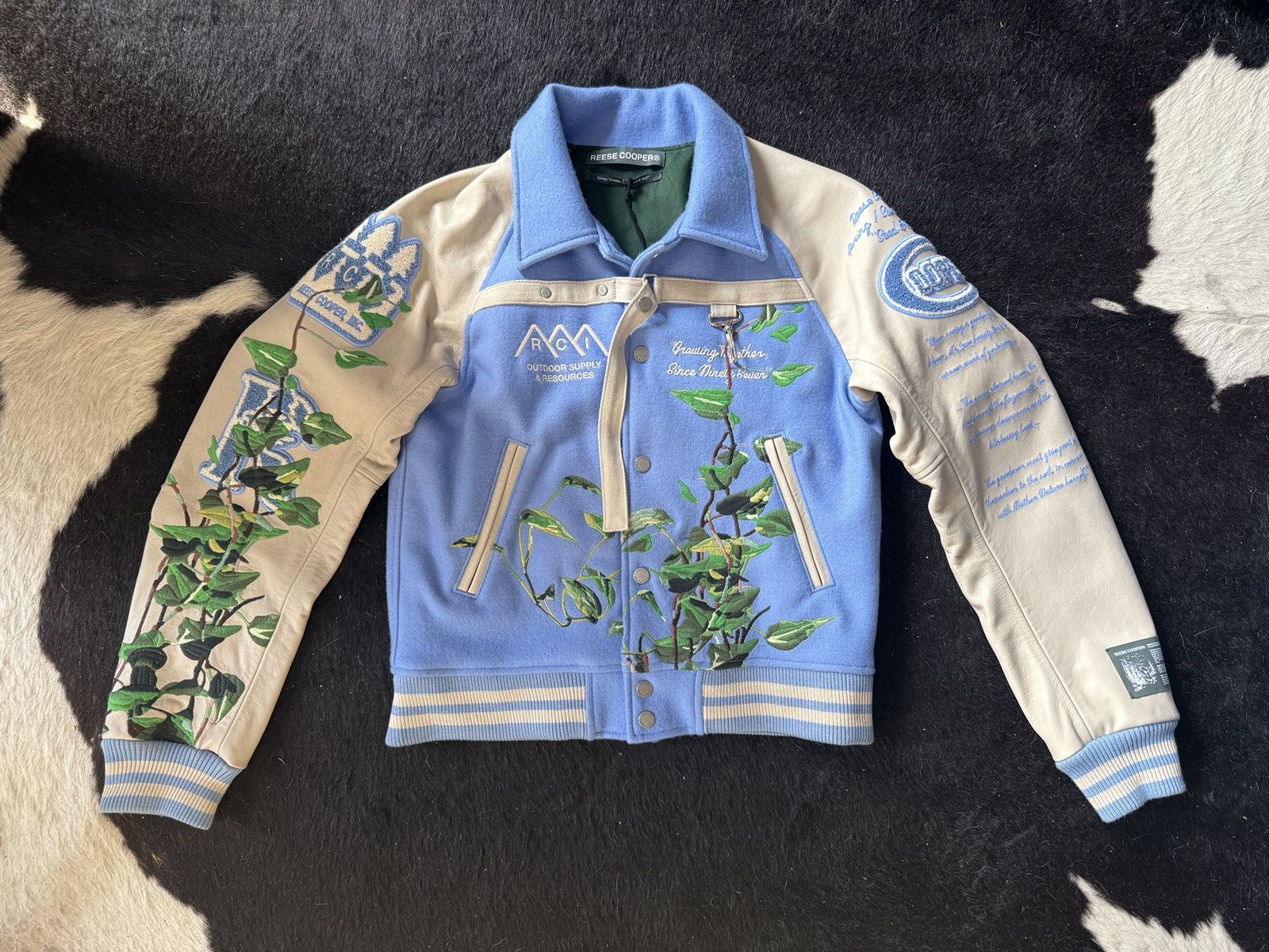 Reese Cooper Reese Cooper Embroidered Vibes Varsity Jacket Size US S / EU 44-46 / 1 - 1 Thumbnail