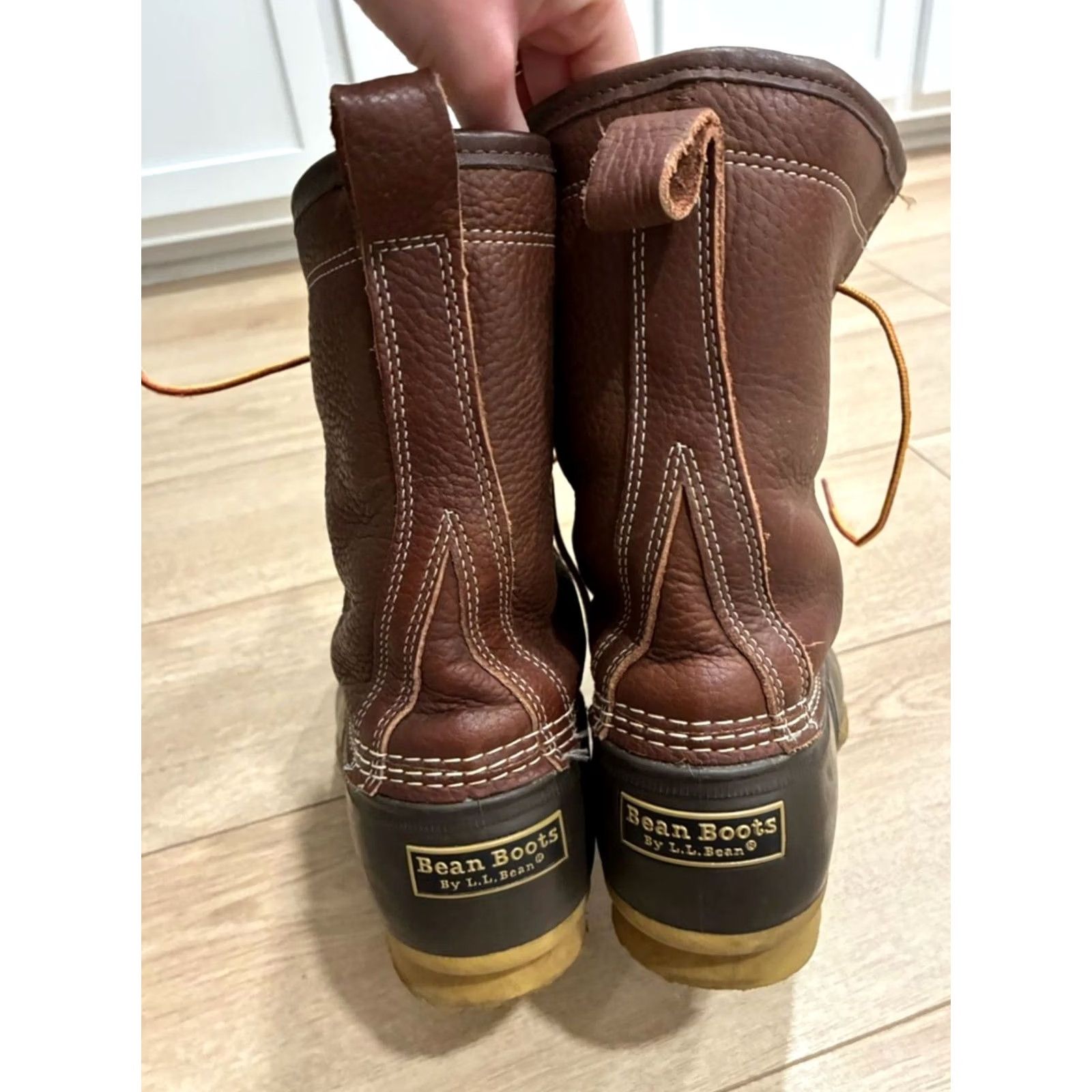 Vintage VINTAGE LL Bean Men’s Fur Shearling Lined Bean Boots Leather Duck Made in USA Size 13 Mens Boots Brown Leather Duck Combat 13 Size US 13 / EU 46 - 6 Thumbnail