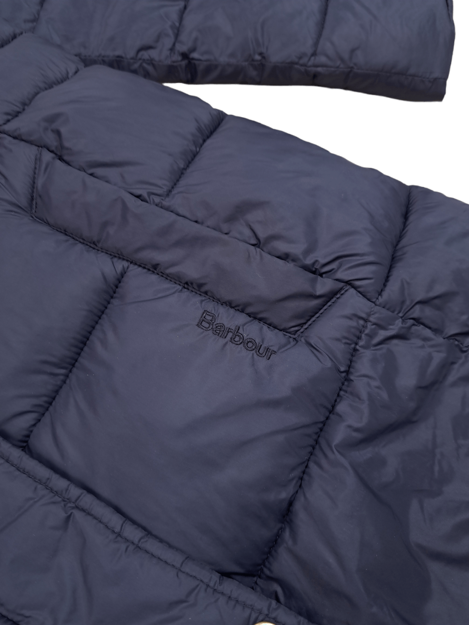 Barbour × Designer 💎Vintage Barbour Fibre Down Navy Black Puffer Parka Jacket Size XL / US 12-14 / IT 48-50 - 10 Thumbnail