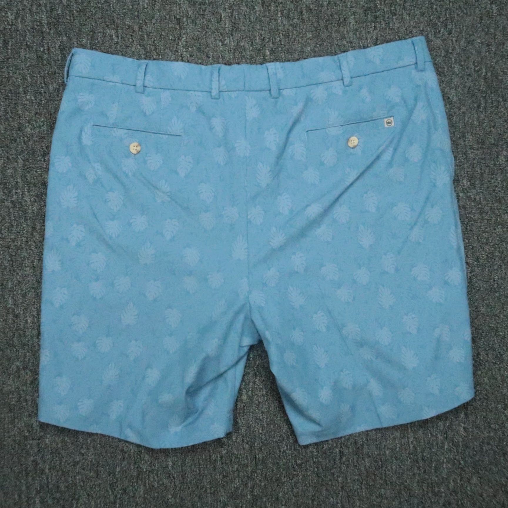 Peter Millar Peter Millar Mens Shorts 38 Blue Carrboro Palm Performance Golf Lightweight Size US 38 / EU 54 - 4 Thumbnail