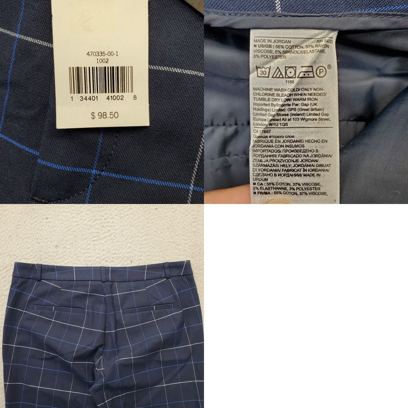 Banana Republic Banana Republic Sloan Dress Pants Womens 10 Multi Plaid Slim Tapered Workwear Pants Size 32" / US 10 / IT 46 - 8 Thumbnail