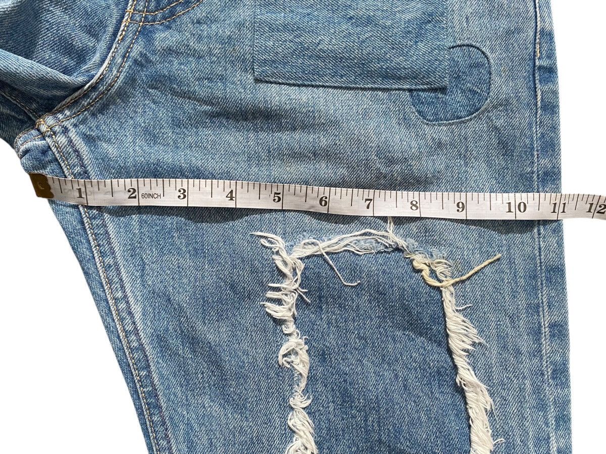 Japanese Brand Beams Japan Selvedge Distressed Patchwork Denim Size US 30 / EU 46 - 14 Thumbnail