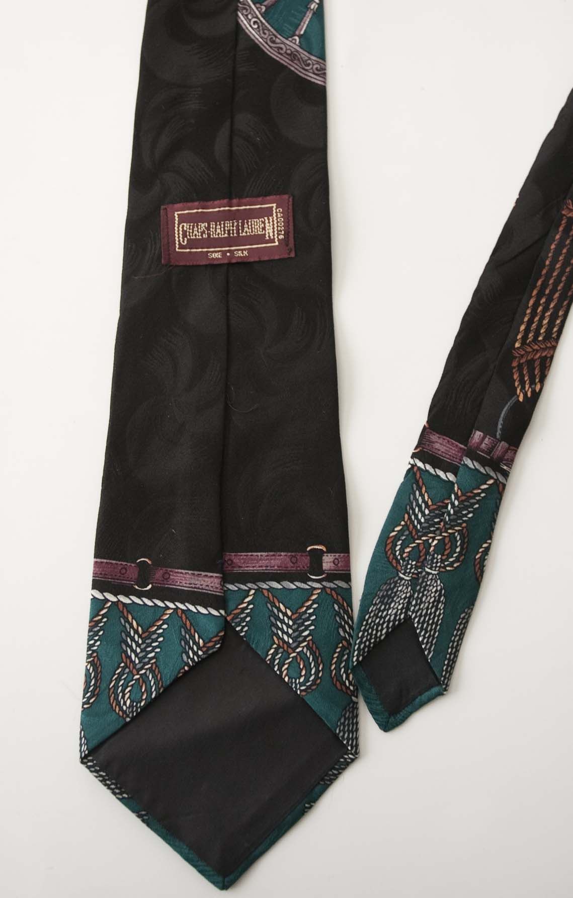 Chaps Ralph Lauren × Vintage Chaps Ralph Lauren Tie 100% Silk Chain Size ONE SIZE - 2 Thumbnail