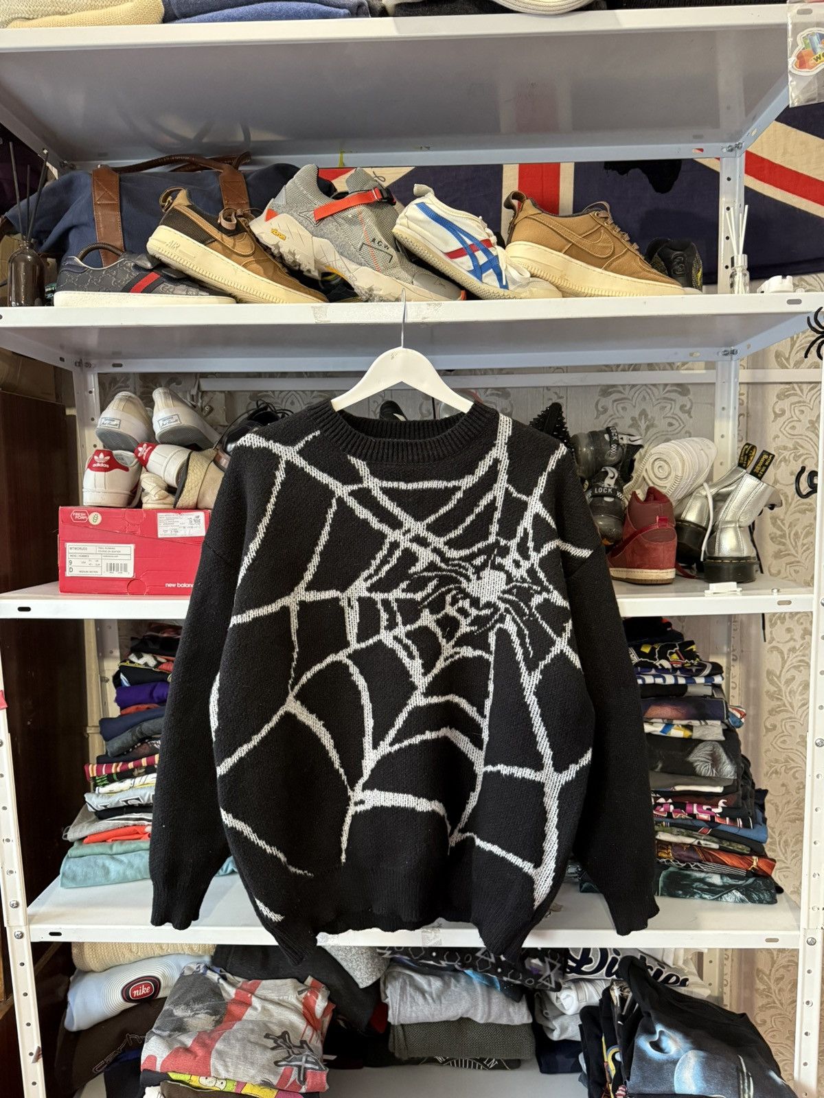 Japanese Brand Vintage Spider Web Knit Sweater Warm Pullover Jacquard Size US XL / EU 56 / 4 - 4 Thumbnail