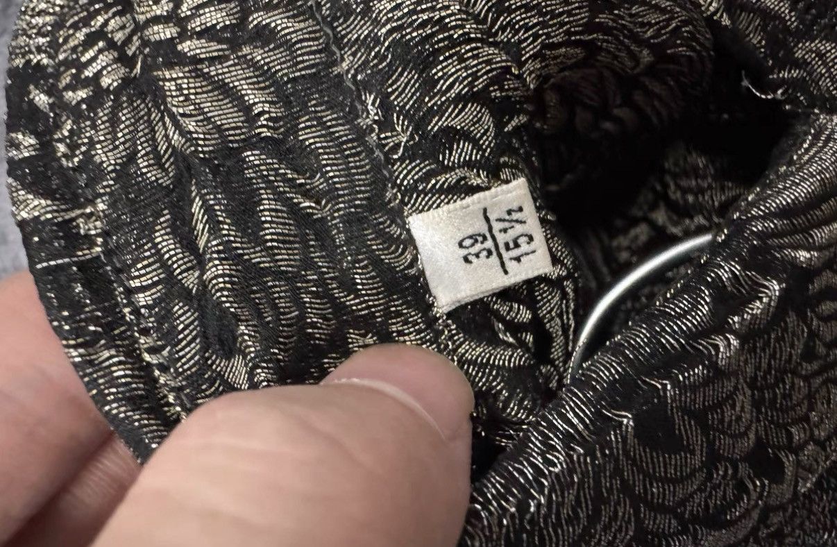 Saint Laurent Paris Saint Laurent 18FW Black/Gold Silk Embroidered Floral Shirt Size US L / EU 52-54 / 3 - 7 Thumbnail