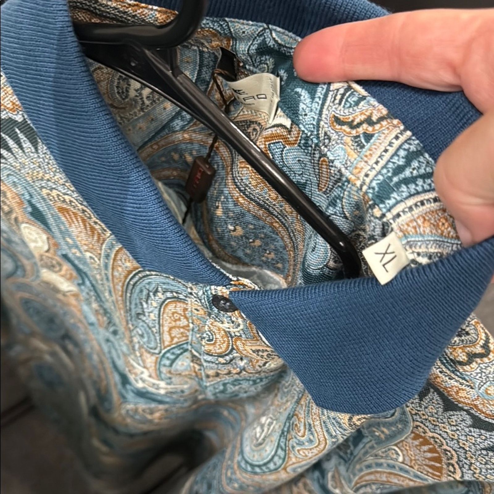Etro NWT Men’s Etro blue paisley shirt Size XL Size US XL / EU 56 / 4 - 8 Thumbnail