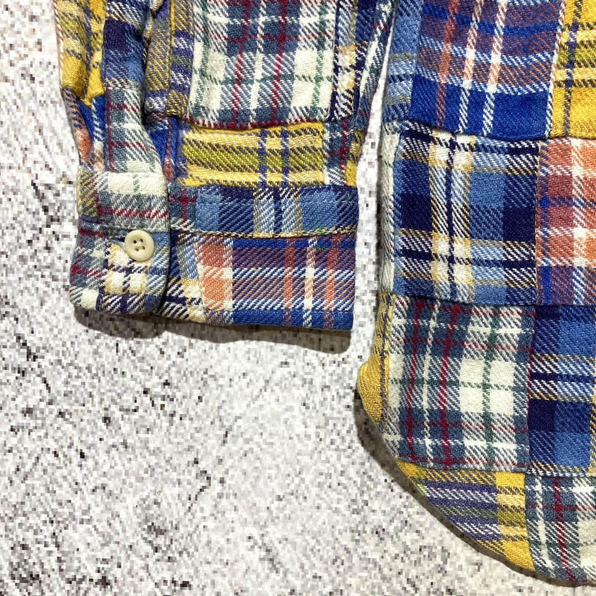 Japanese Brand 2000s Ships Patchwork Madrass Heavy Weight Button Up Shirt Size US S / EU 44-46 / 1 - 15 Thumbnail