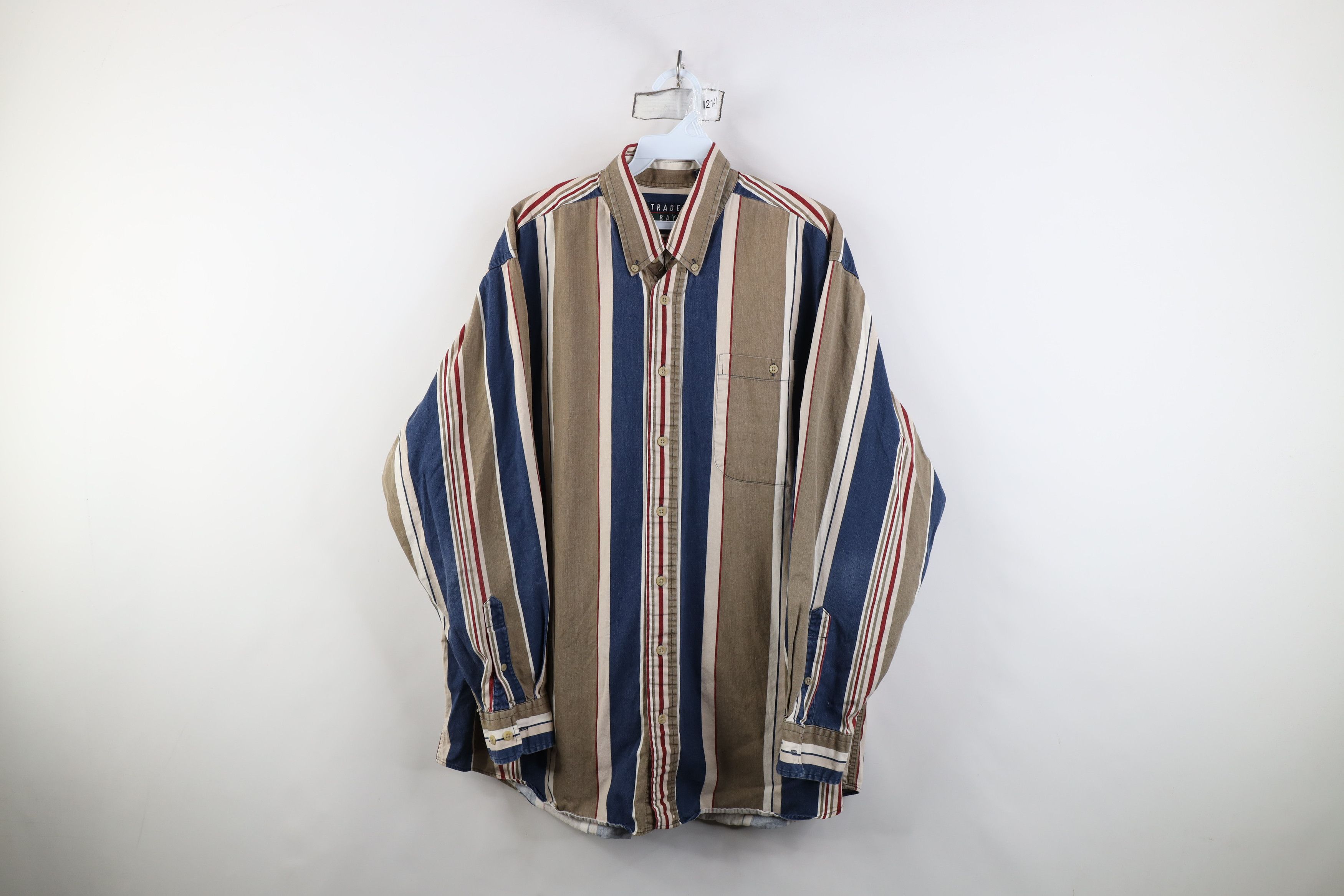 Vintage Vintage 90s Streetwear Block Collared Button Down Shirt Size US XL / EU 56 / 4 - 1 Thumbnail