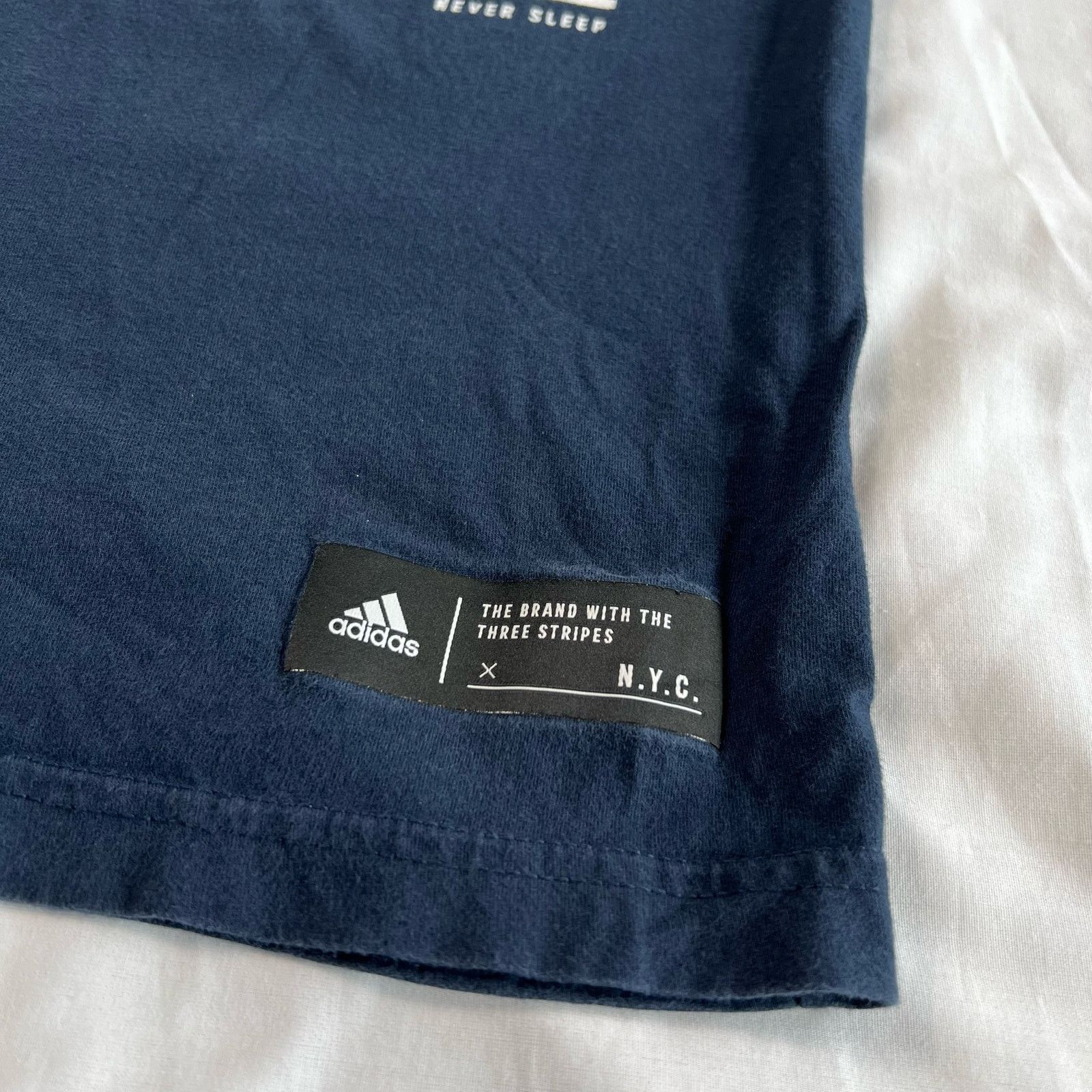 Adidas Adidas NY Men's Medium Navy T-Shirt Short-Sleeve Classic Fit Size US M / EU 48-50 / 2 - 2 Thumbnail