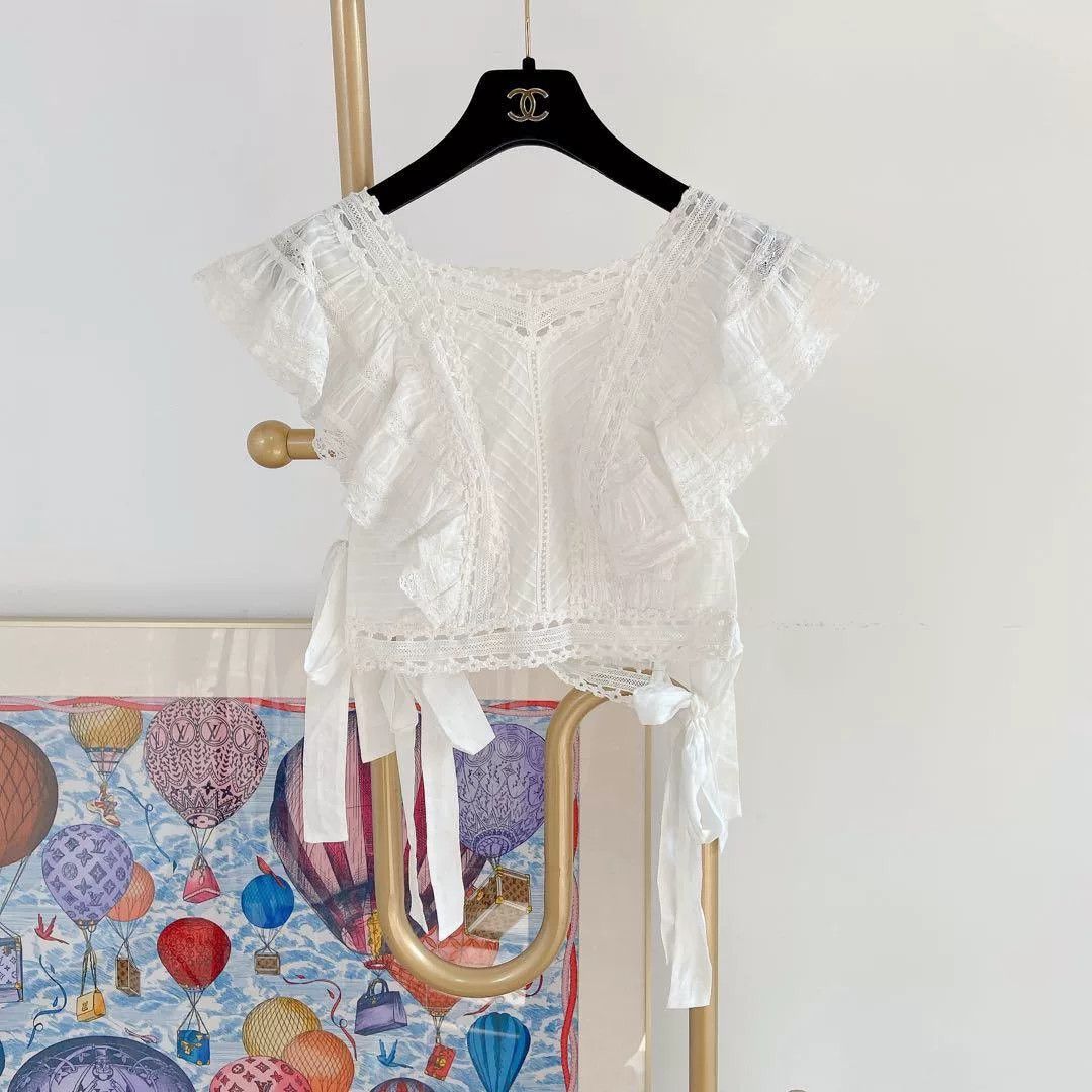 Zimmermann Zimmermann White Lace Panel Top Size XS / US 0-2 / IT 36-38 - 1 Thumbnail