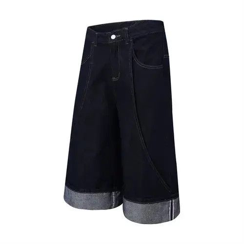 Other Men's straight-leg contrast-color cuffed denim shorts Size US 32 / EU 48 - 3 Thumbnail