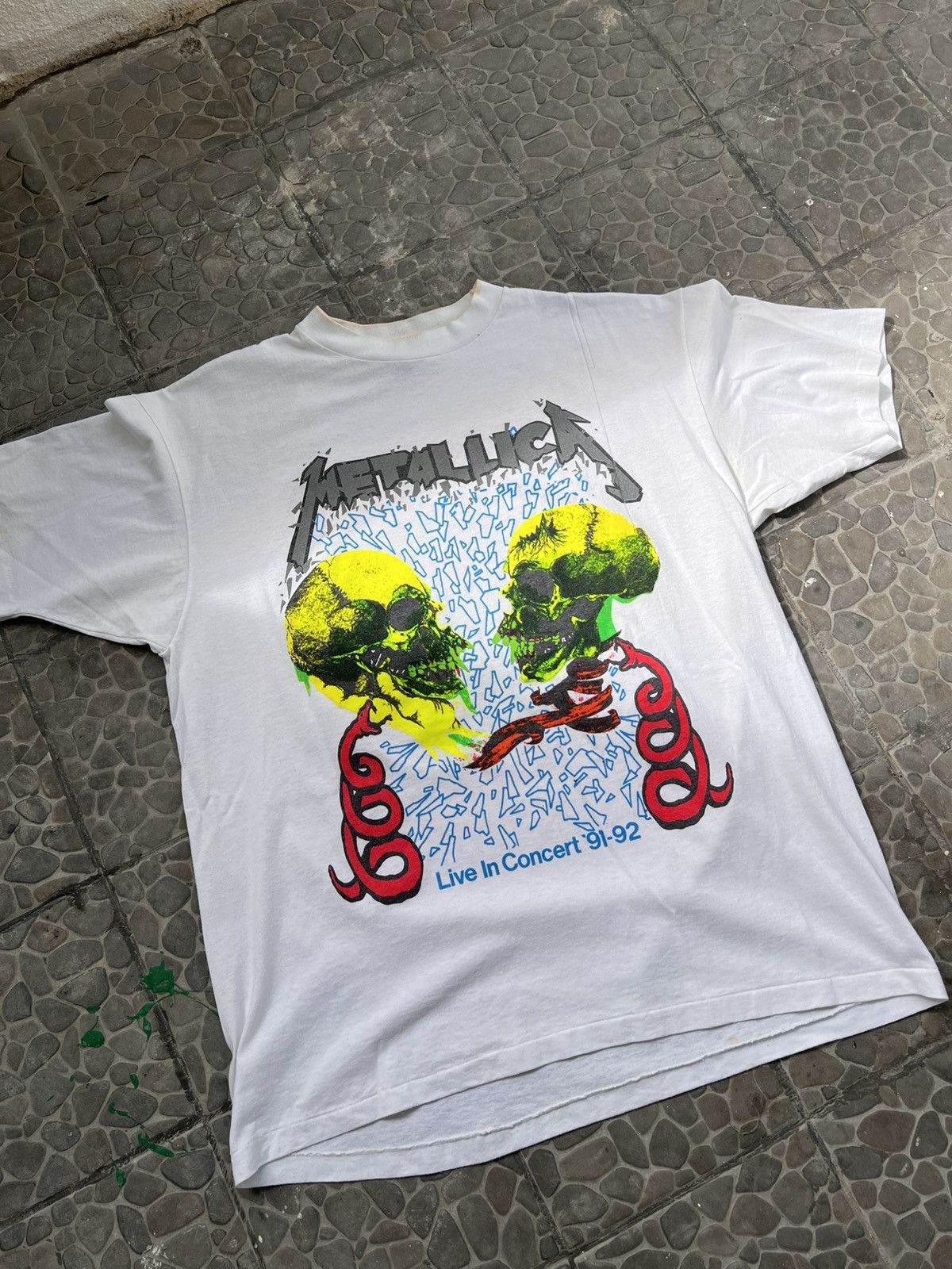 Vintage Vintage Metallica 1991 pushead Size US XL / EU 56 / 4 - 1 Thumbnail