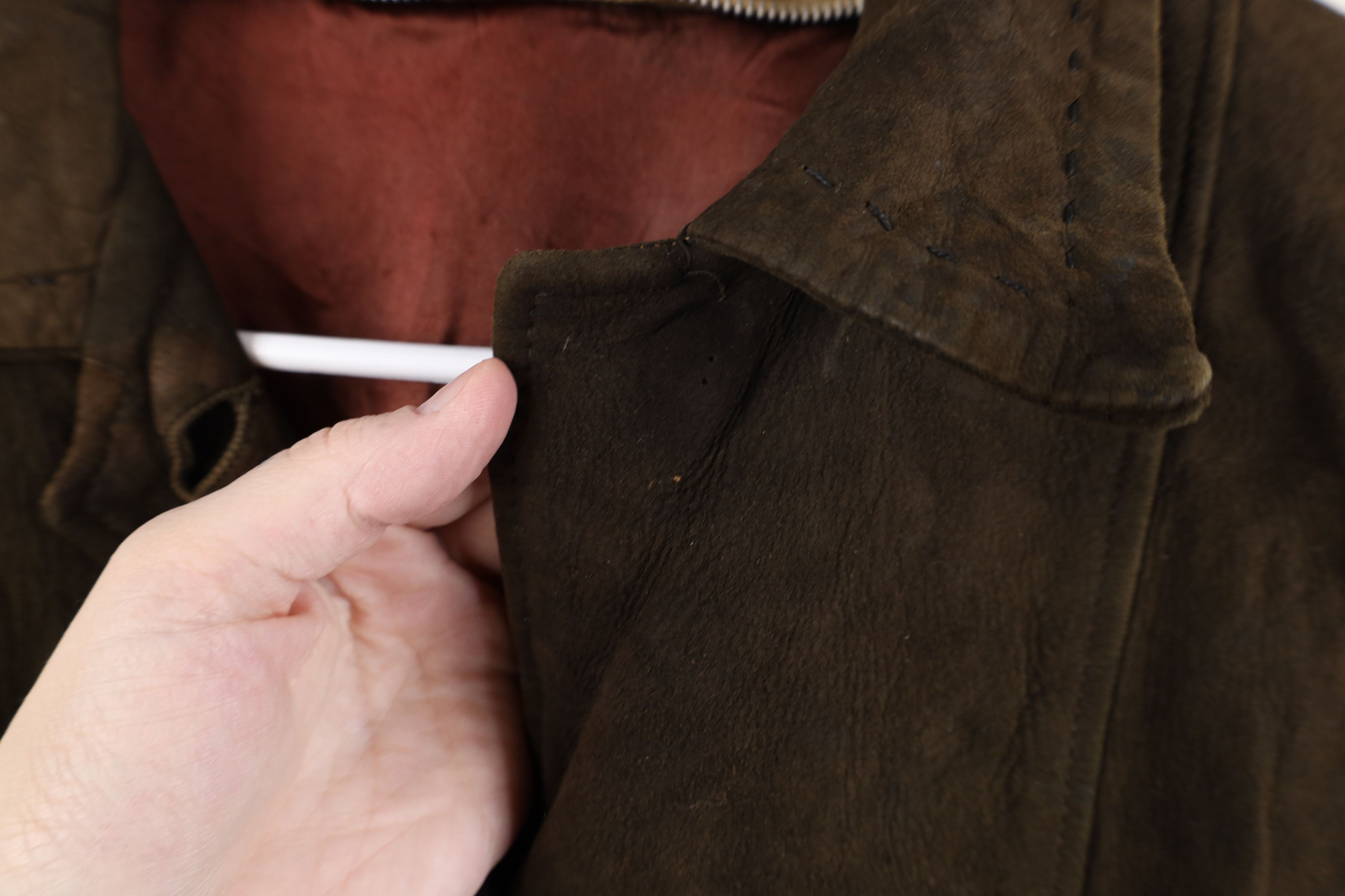 Vintage Vintage 60s 70s Streetwear Suede Leather Jacket Brown Size M / US 6-8 / IT 42-44 - 4 Thumbnail