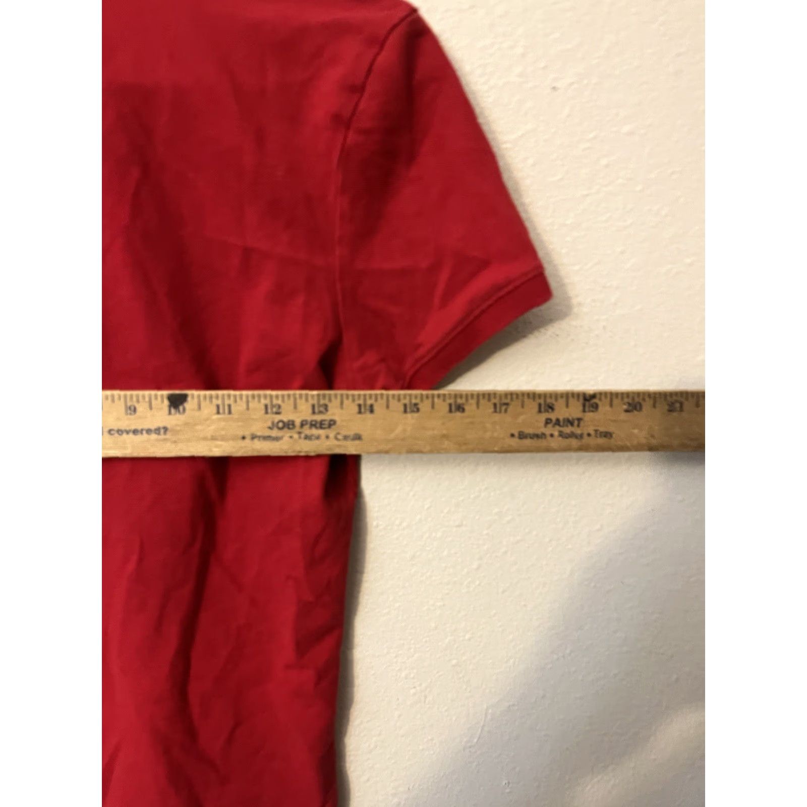 Aeropostale AeroPostale Polo Shirt - Red Short Sleeve Cotton Womens Size L Solid Ladies Women Polo Basic All Seasons 2000s (if applicable) Size L / US 10 / IT 46 - 4 Thumbnail