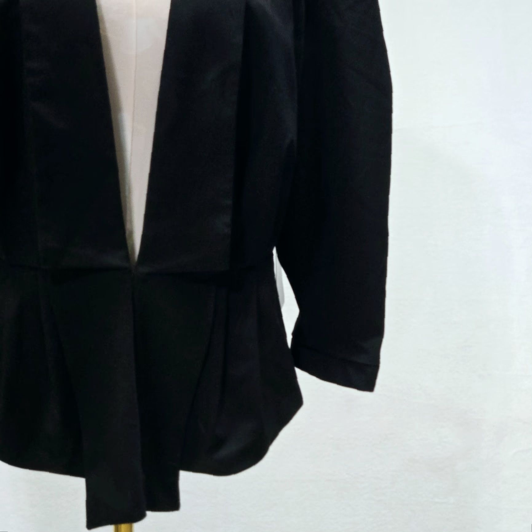 Vintage BISOU BISOU Blazer Jacket *Womens* Black Pleated NWT Lined Size L Vintage Size L / US 10 / IT 46 - 5 Thumbnail