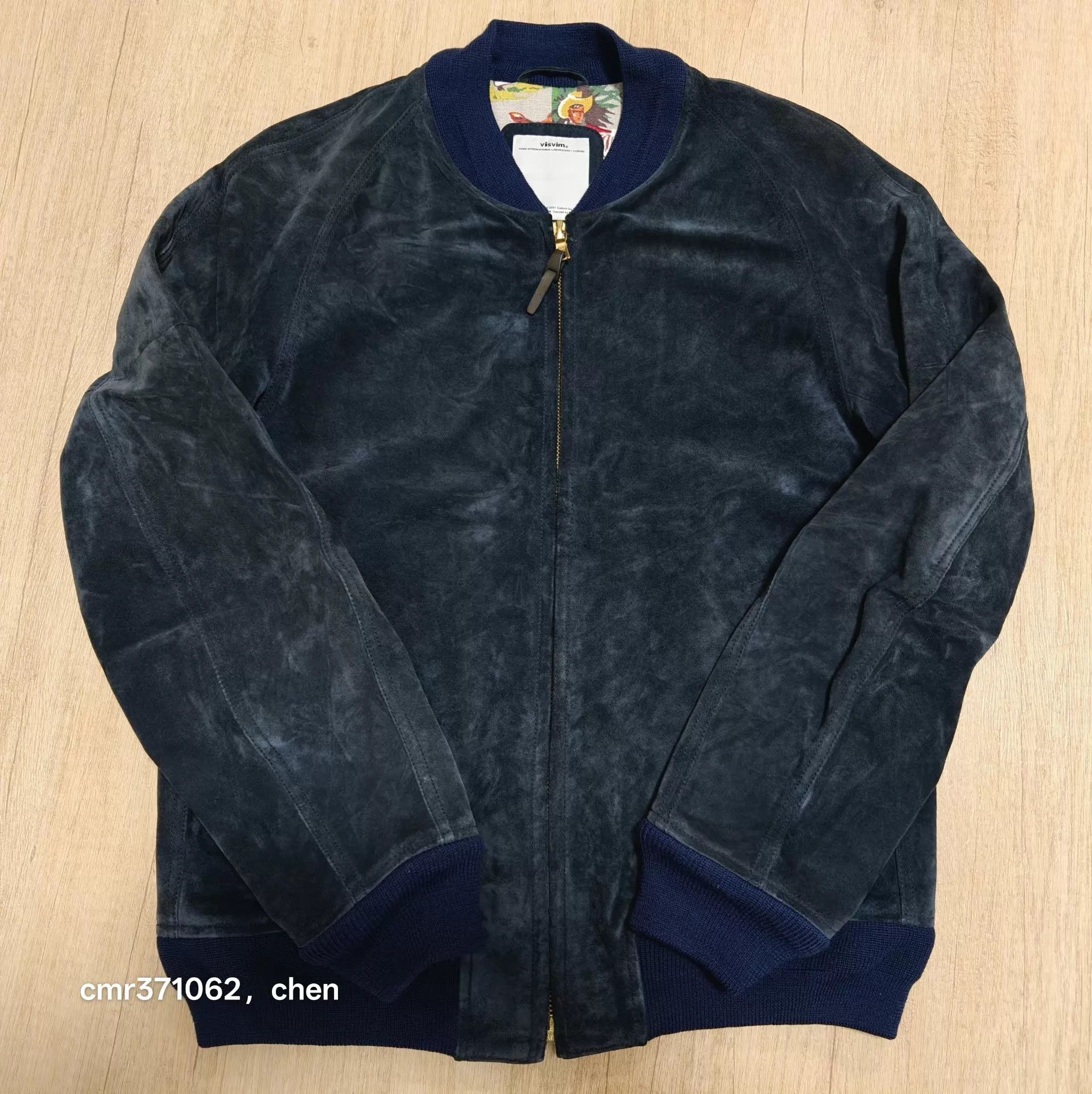 Visvim visvim 14AW Varsity Jkt Navy Sz2 Riri Zip Leather Size US M / EU 48-50 / 2 - 2 Thumbnail