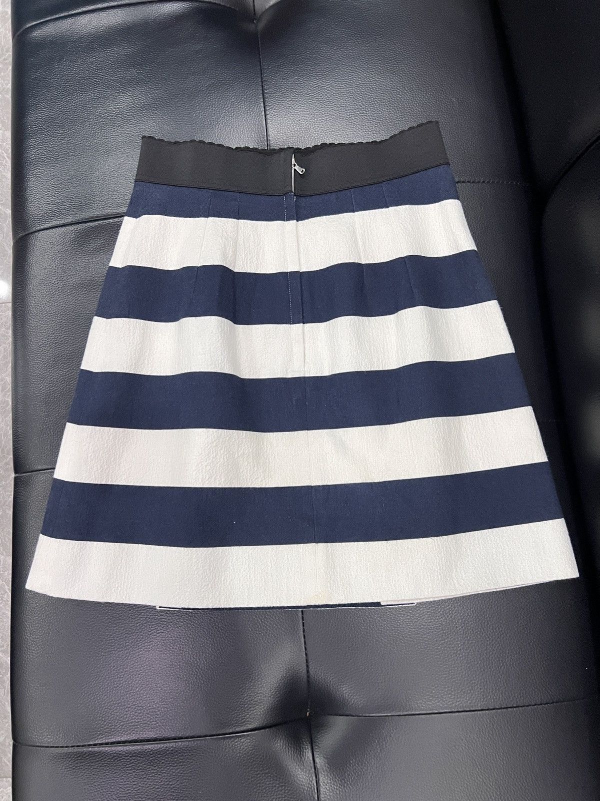 Dolce & Gabbana Dolce & Gabbana Navy Stripe Double-Breasted Skirt Size S / US 4 / IT 40 - 2 Thumbnail