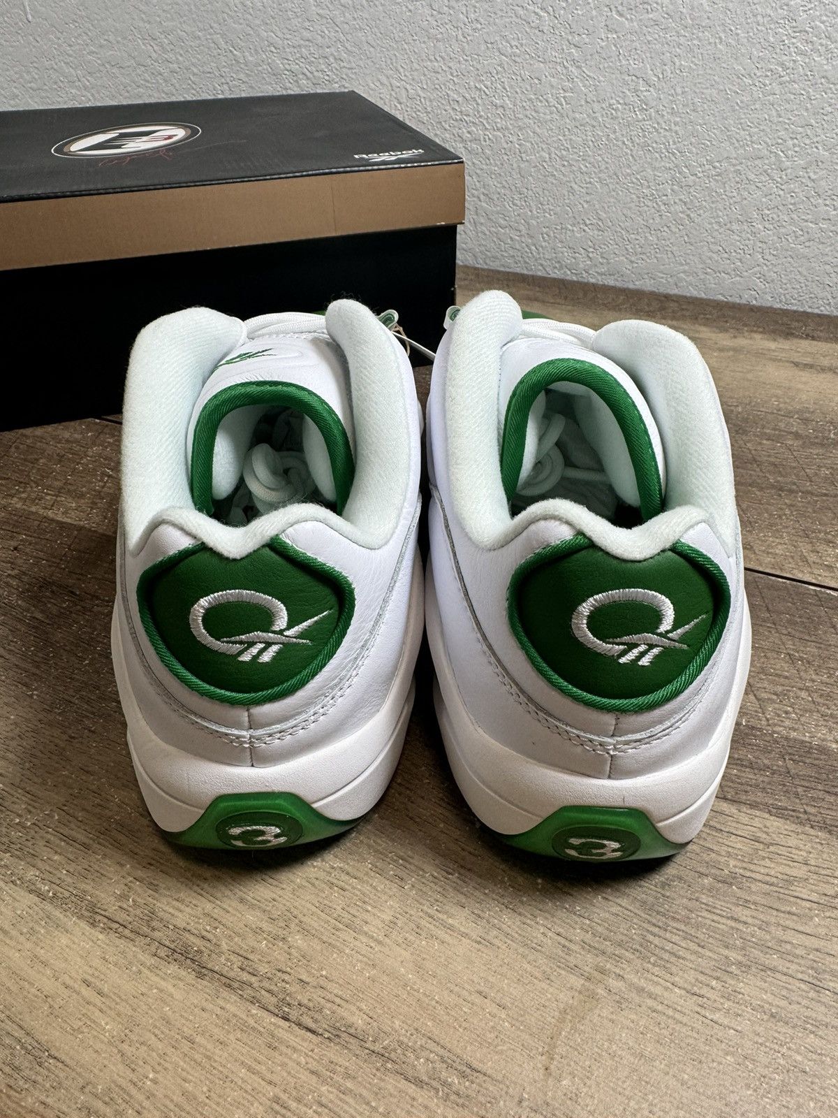 Reebok NEW Reebok Question Low Green Toe Size 10.5 Men's White Size US 10.5 / EU 43-44 - 4 Thumbnail