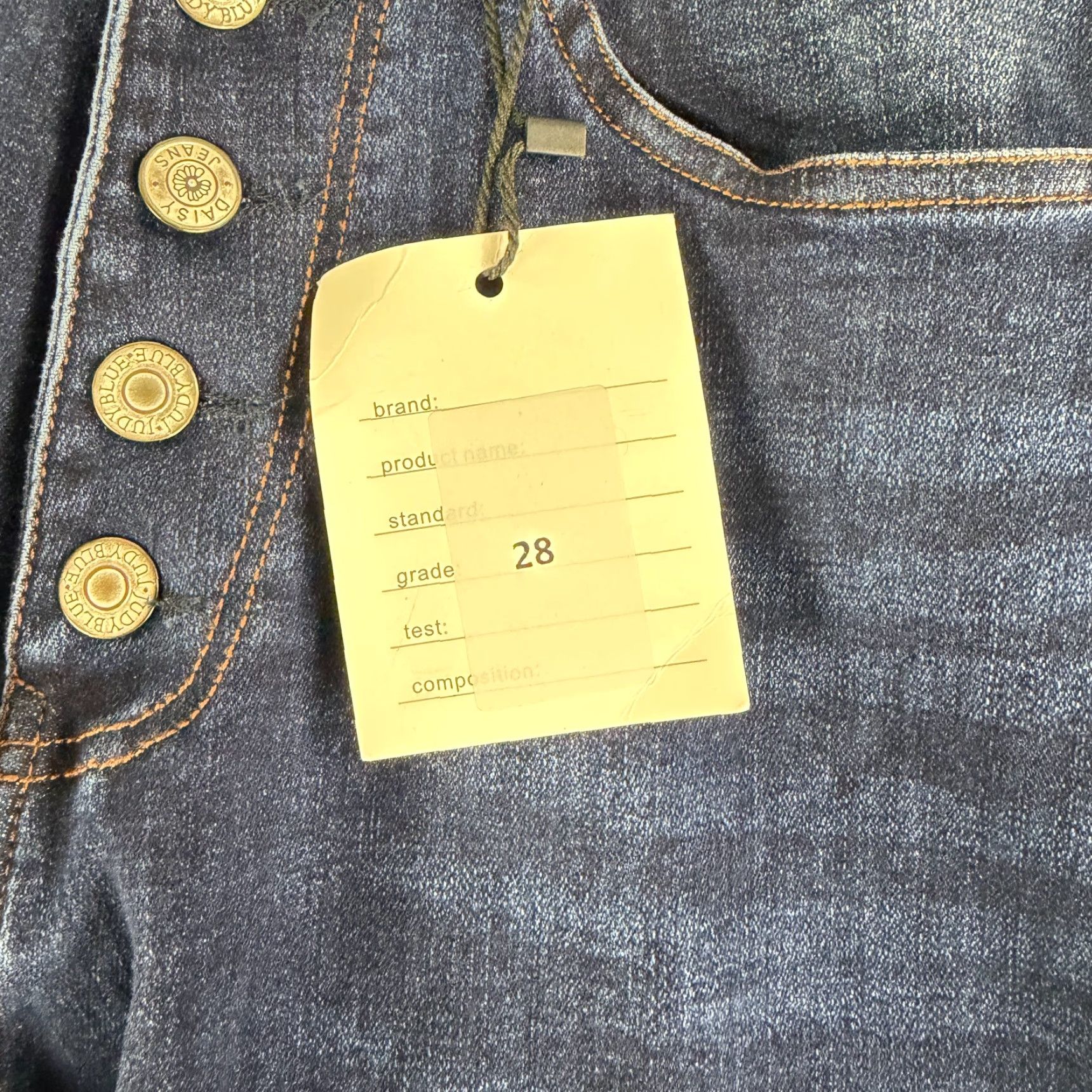Vintage Judy Blue Jeans Womens Size 28 Blue Denim Straight Leg High Waist Dark Wash Jeans Size 28" / US 6 / IT 42 - 4 Thumbnail
