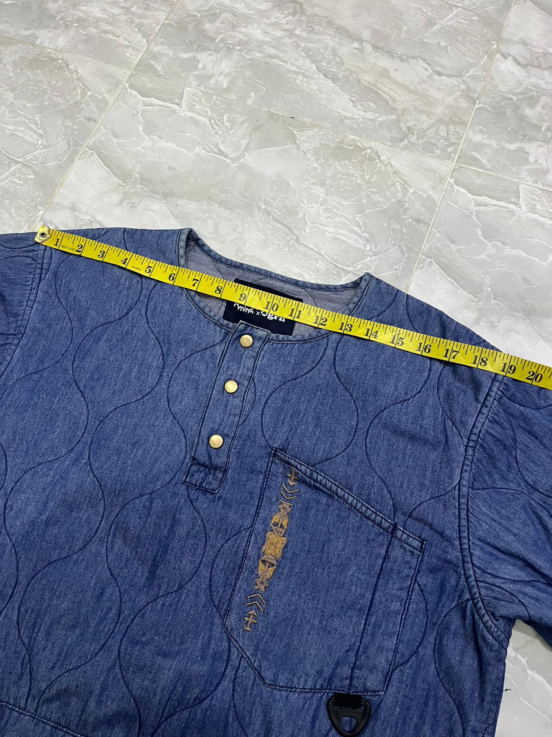 GRN Amina x grn Embroidered Indigo Quilt Jacket Size US L / EU 52-54 / 3 - 17 Thumbnail