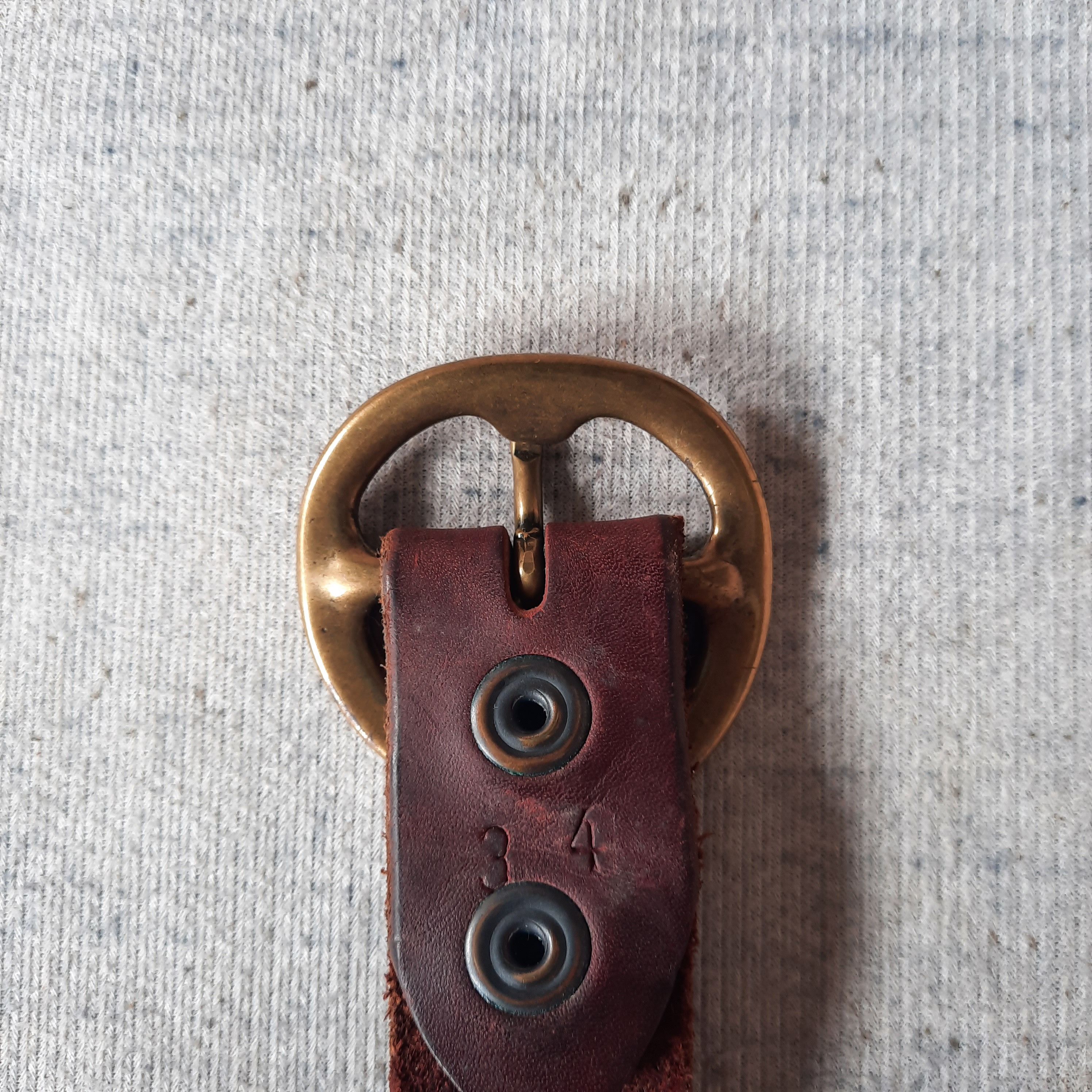 Japanese Brand 🔥Solesu solid brass gold made in usa leather belt Size ONE SIZE - 3 Thumbnail
