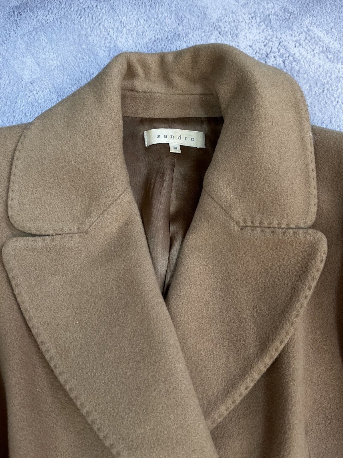 Sandro × Vintage Vintage Y2K Sandro wool cashmere coat jacket old money Size S / US 4 / IT 40 - 2 Thumbnail