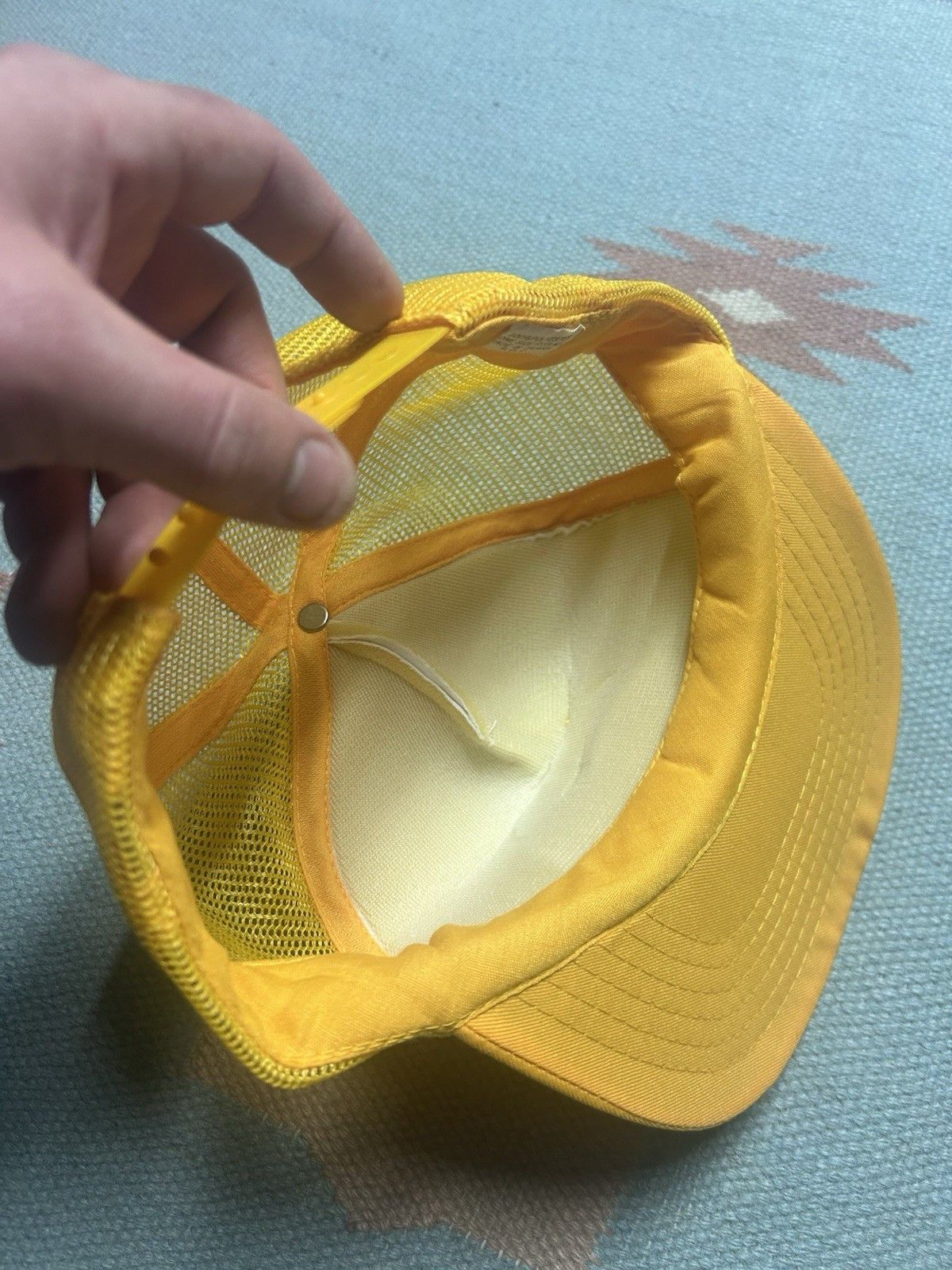 Vintage Vintage trucker hat Litchfield Hills fence co yellow white Size ONE SIZE - 6 Thumbnail