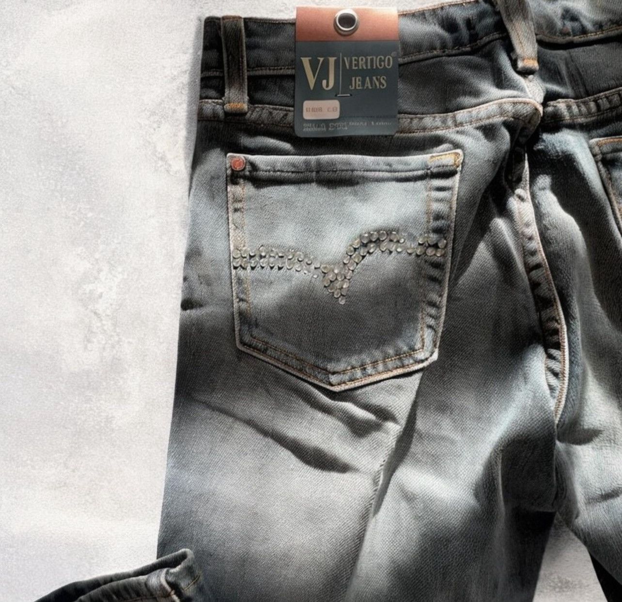 Vintage Blinded by the Studs Vintage Vertigo Jeans with rhinestone Size 30" / US 8 / IT 44 - 4 Thumbnail