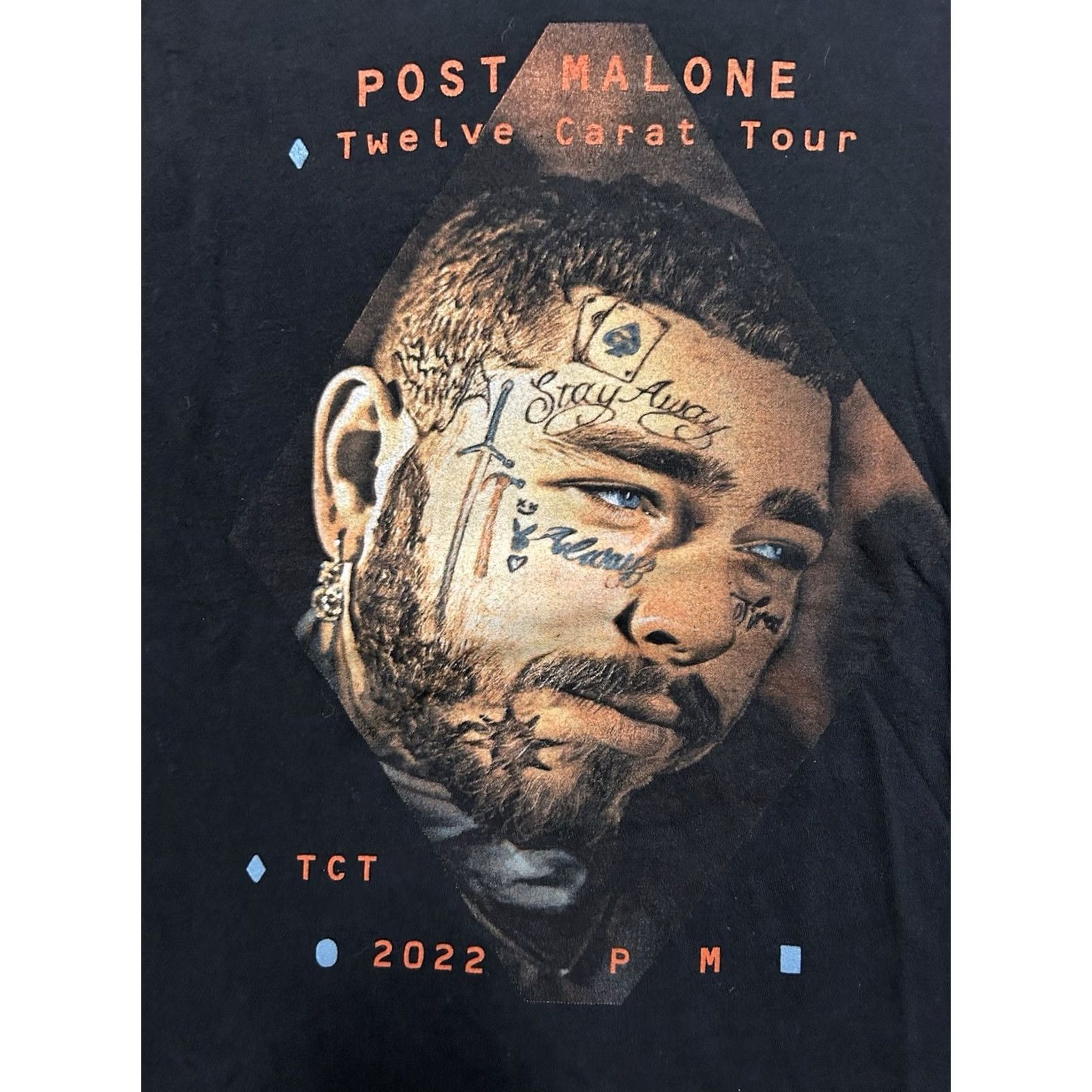 Vintage VINTAGE Post Malone T-Shirt Shirt Adult Medium Black Cotton Short Sleeve Crew Neck Unisex Adults Music Band 90s Tour Roddy Rich Rap Concert Shirt Mens Size US M / EU 48-50 / 2 - 2 Thumbnail
